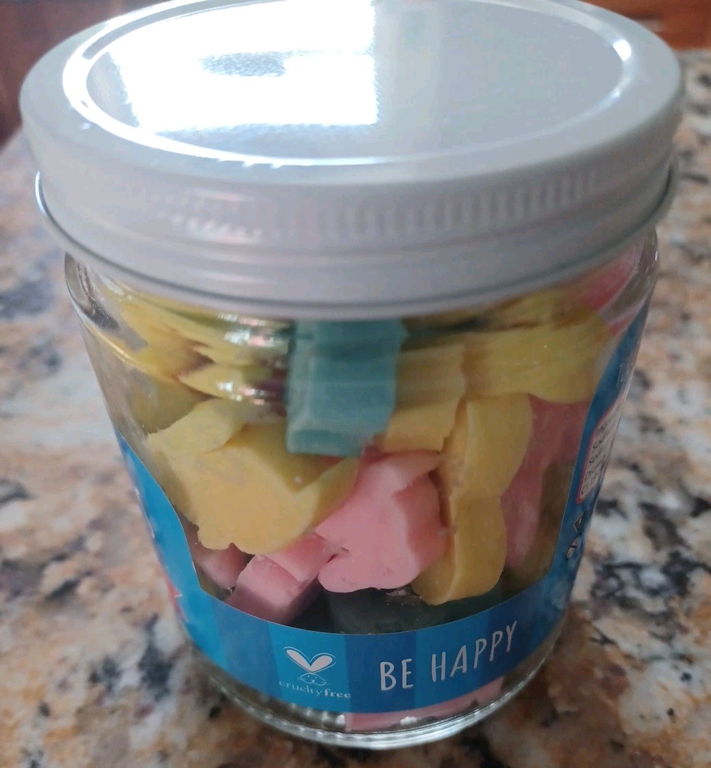 New Happy Hippo Pastel Soap Minis Bunny Buddies Glass Jar Mini Savon Scented