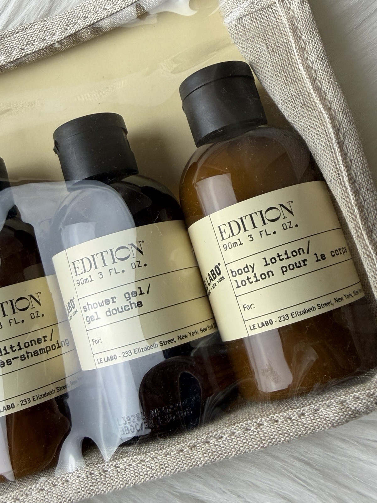 Le Labo Édition Travel Gift Set 4 x 90ml Bottles 3oz Each Black Tea Fragrance
