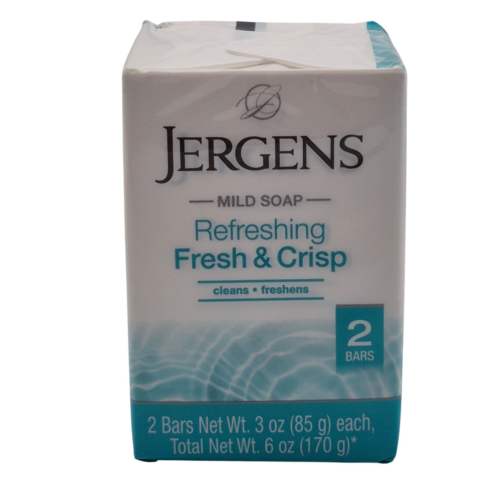 Jergens Refeshing Fresh Crisp (2 Mild Soap Bars) Cleans & Freshens