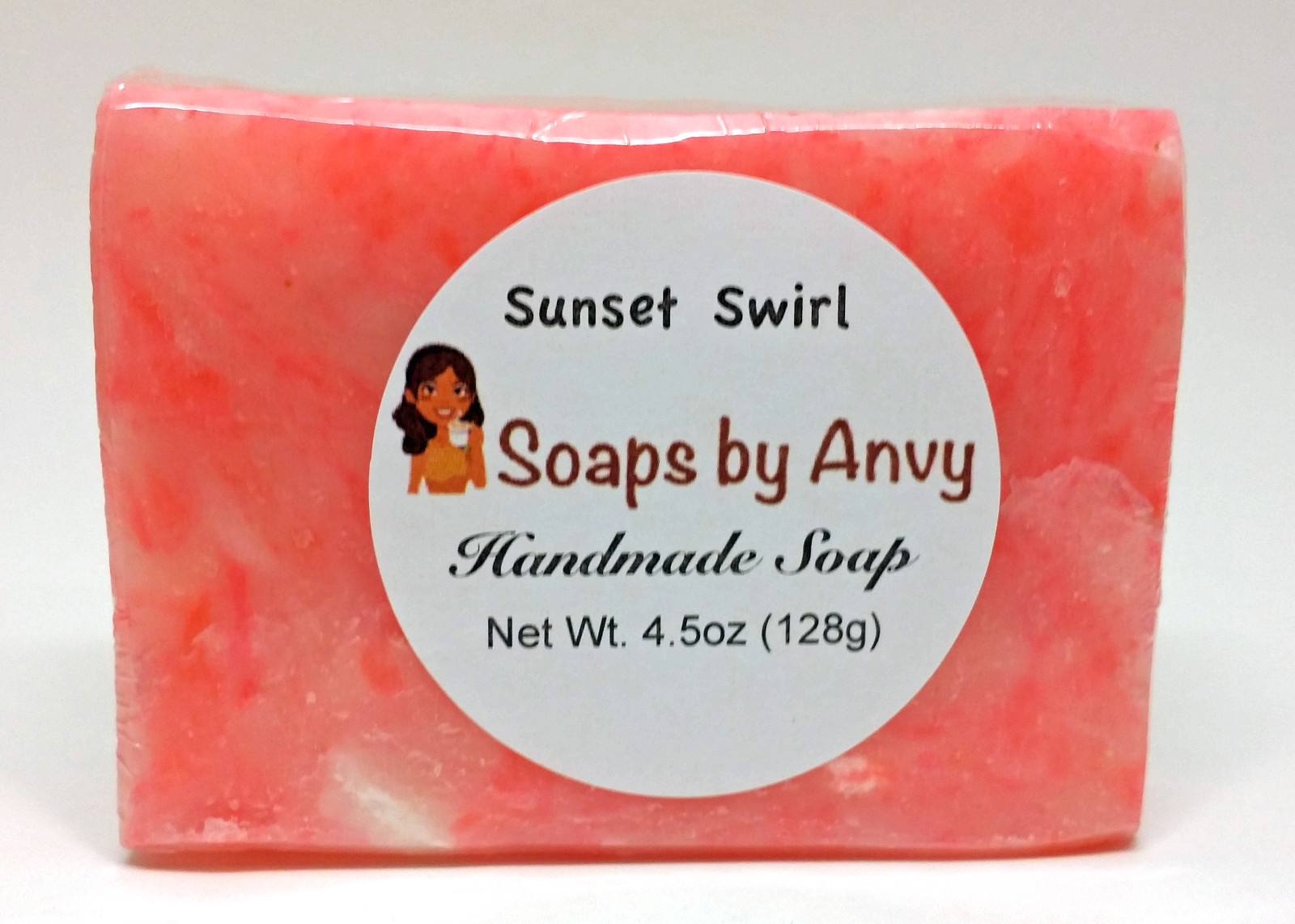 Handmade Soap – Single Bar Sunset Swirl Natural Organic Vegan w/Coconut Oil