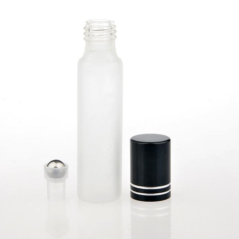 Frosted Clear Glass Mini Bottles with Roller Ball For Oil Perfume Eye Cream 10ML