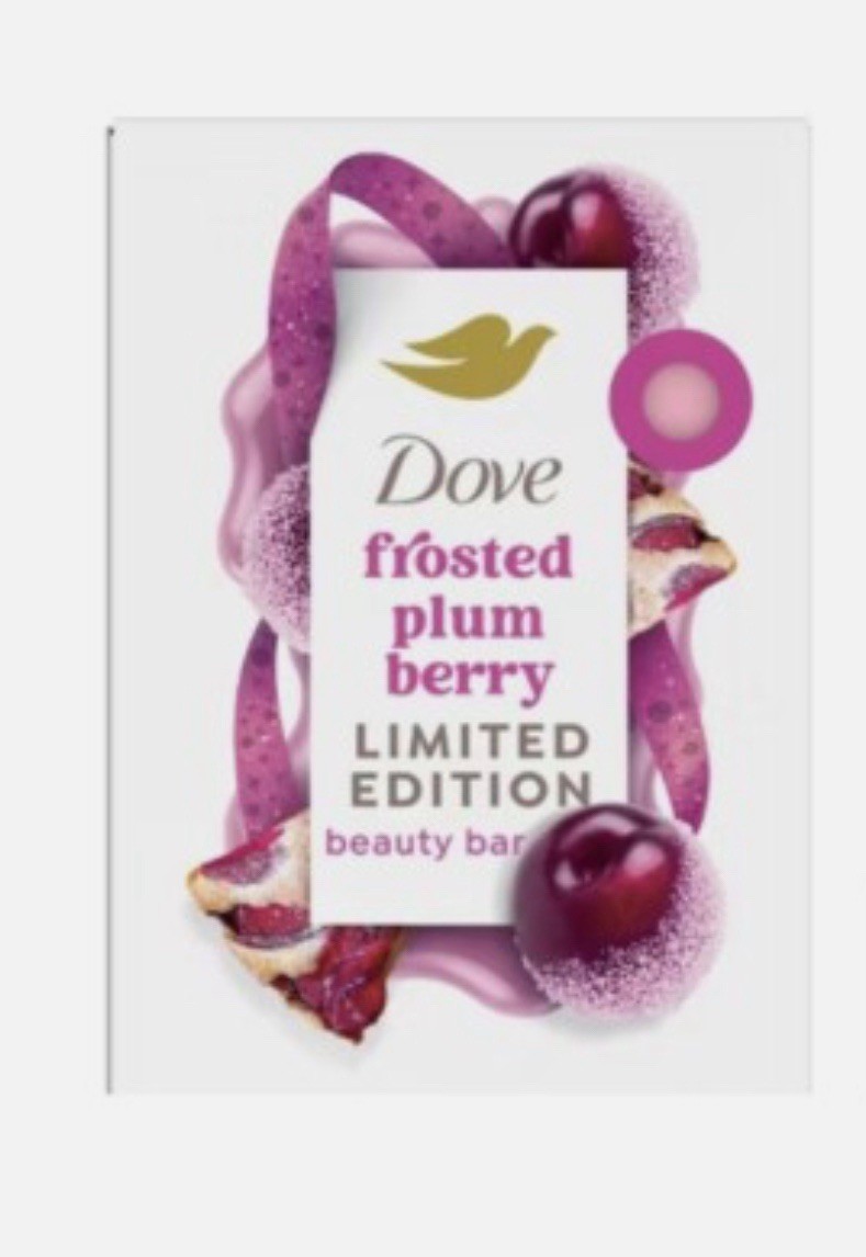 Dove Holiday Treat Limited Edition Frosted Plum Berry – SINGLE SOAP BAR 3.75 oz