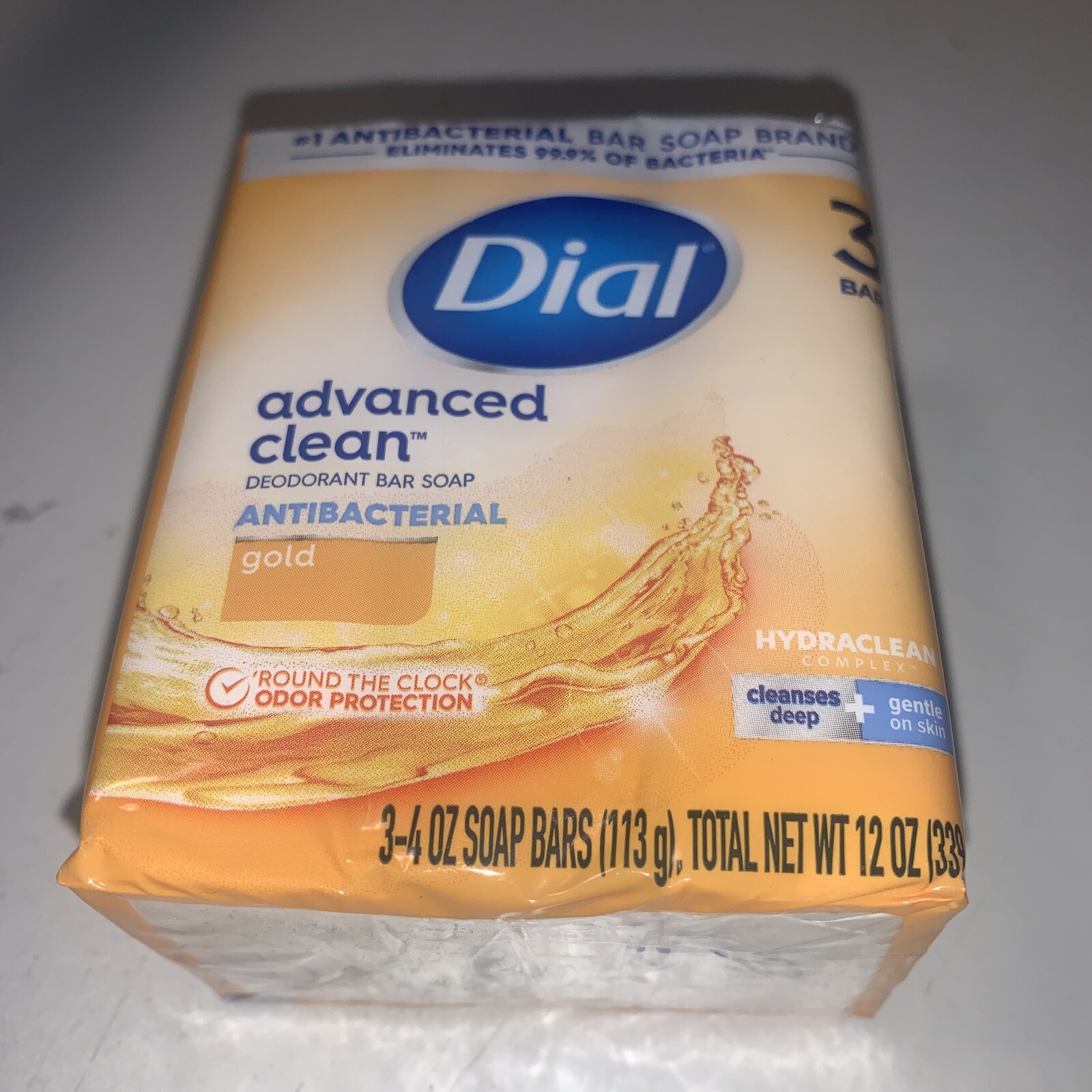 Dial Gold Antibacterial Deodorant Bar Soap Qty: 3 4oz Soap Bars New In Package
