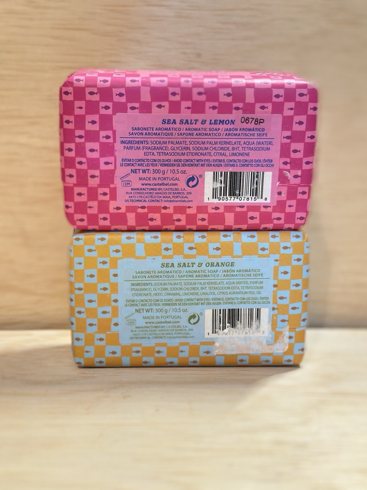 1-Castelbel Sea Salt & Orange & 1 Sea Salt & Lemon Scented Soap Limited Edition