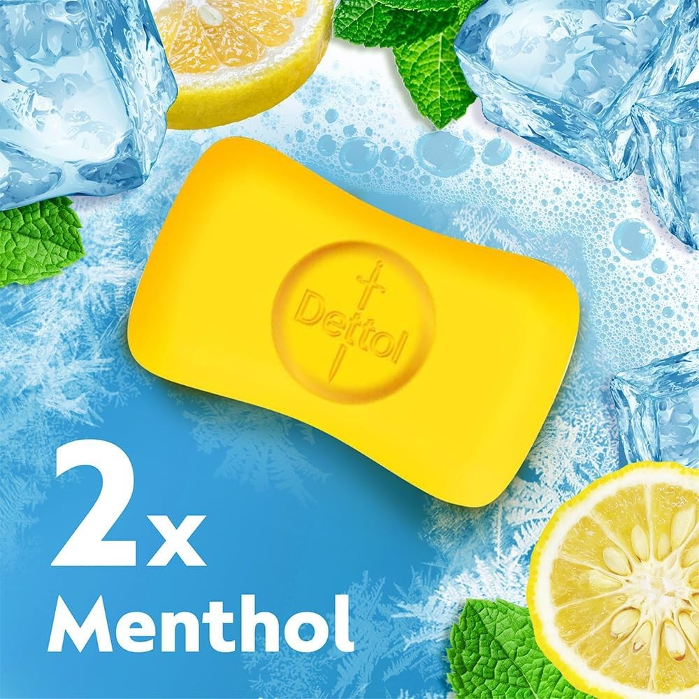 Dettol Lime Fresh Soap Bar 150gm Pack of 5 | 12hr Long Lasting Freshness