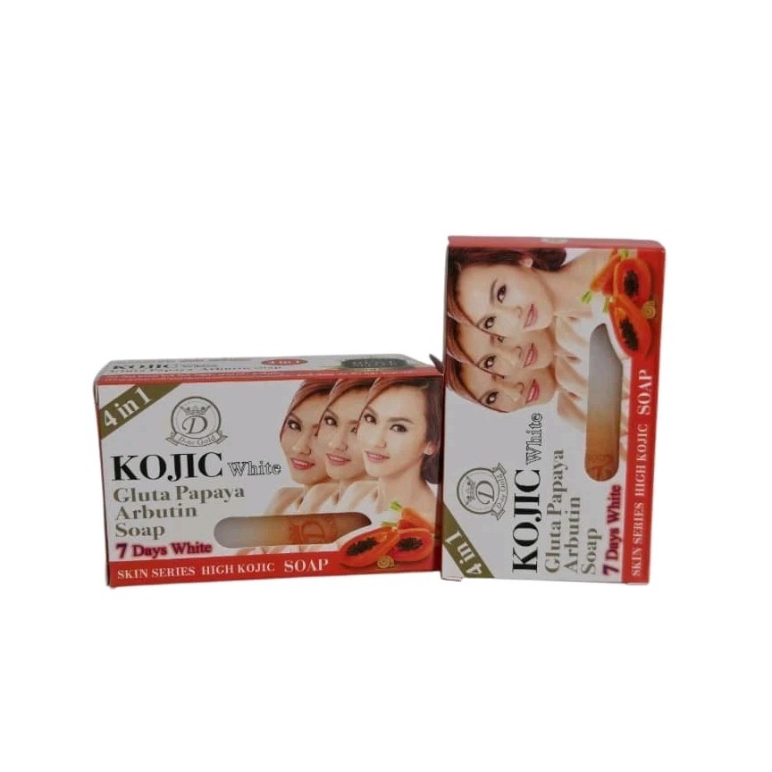 2pcs D-ne Gold Kojic White Gluta Papaya Arbutin Soap 4 in 1, 160g Each
