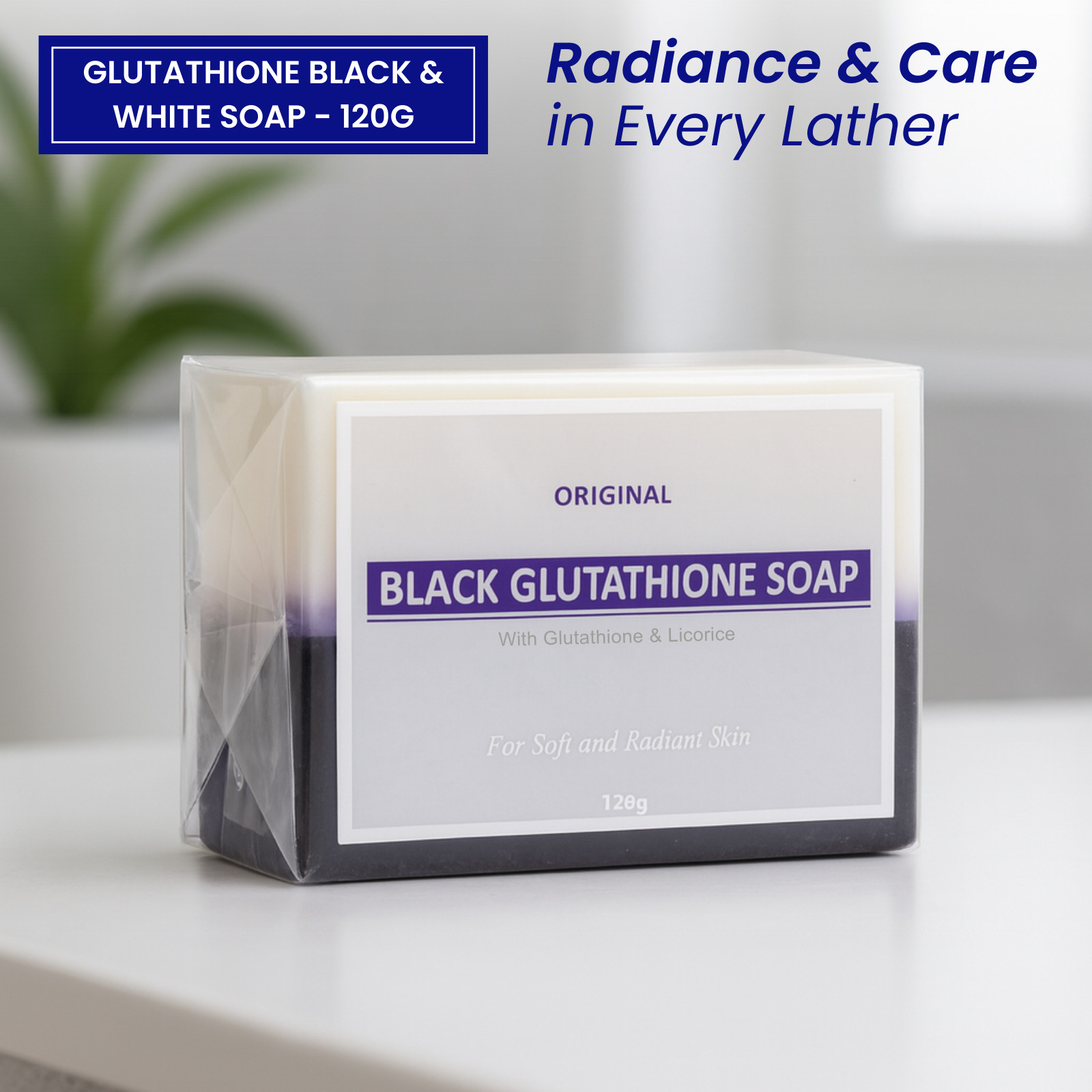 New Glutathione /Arbutin/Licorice Black&White Soap 120g Whitening&Bleaching Soap