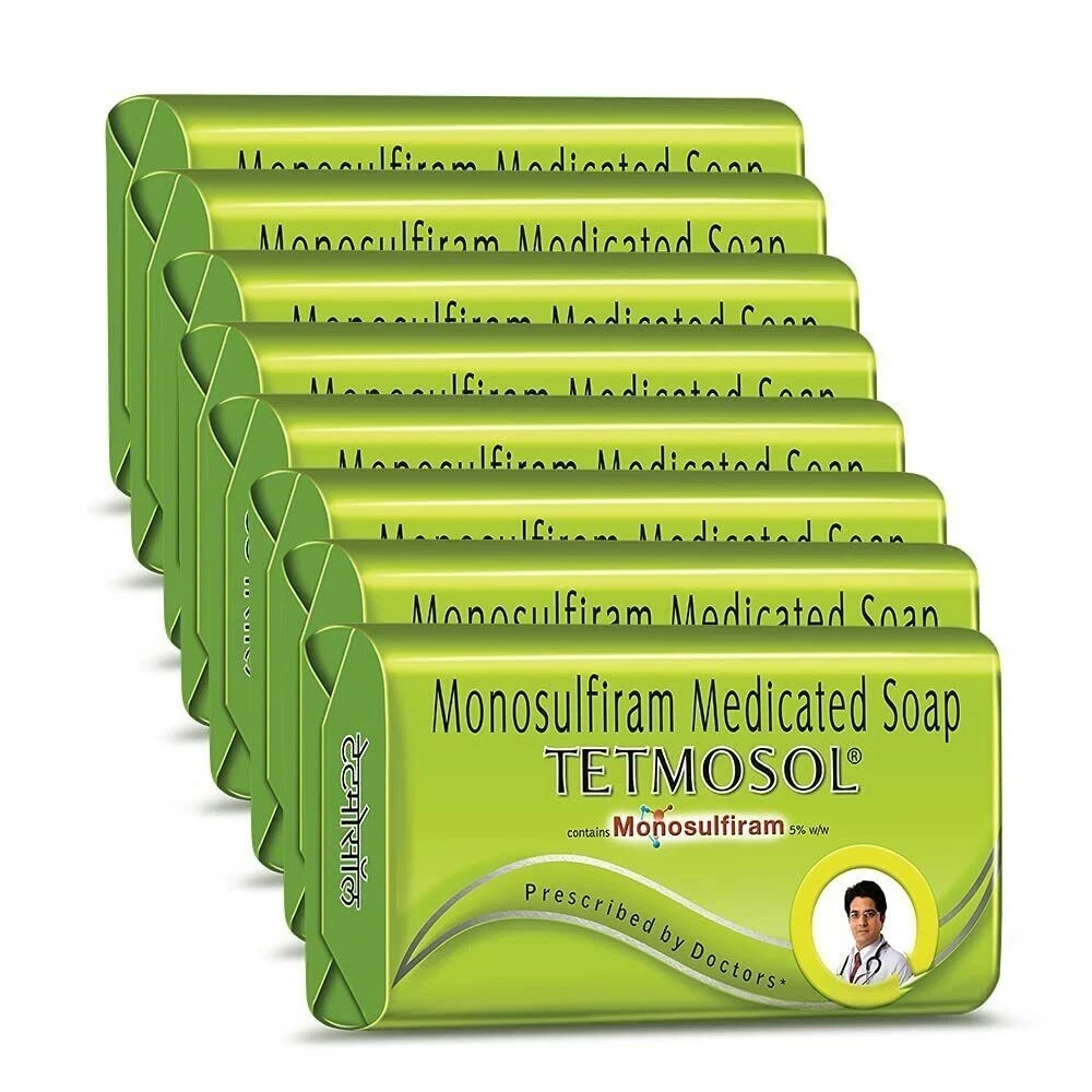 4 X Tetmosol Medicated Soap 100 gm fights skin infections, itching with lime
