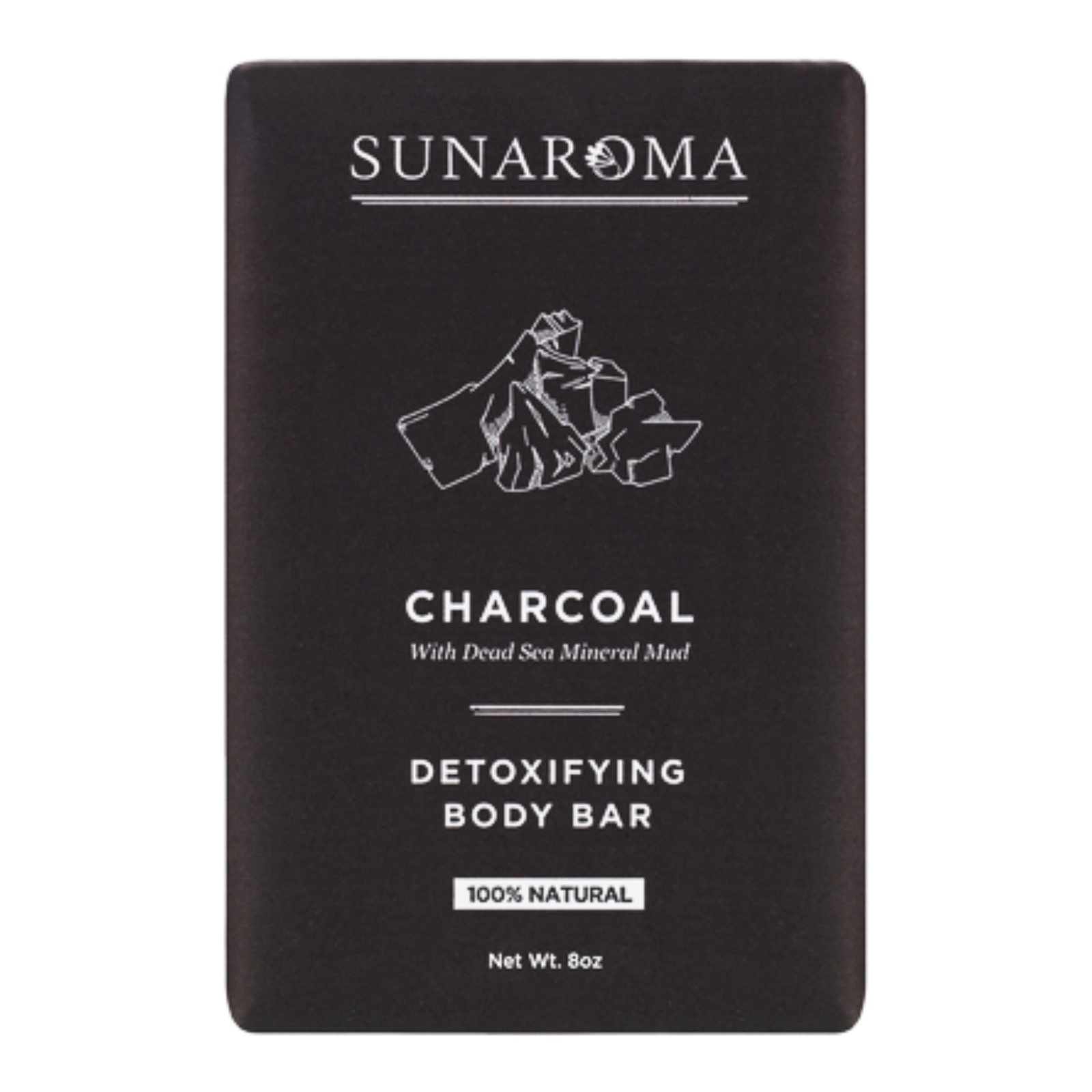 Sunaroma Detoxifying Body Bar – Charcoal Dead Sea Mineral Mud, 8oz