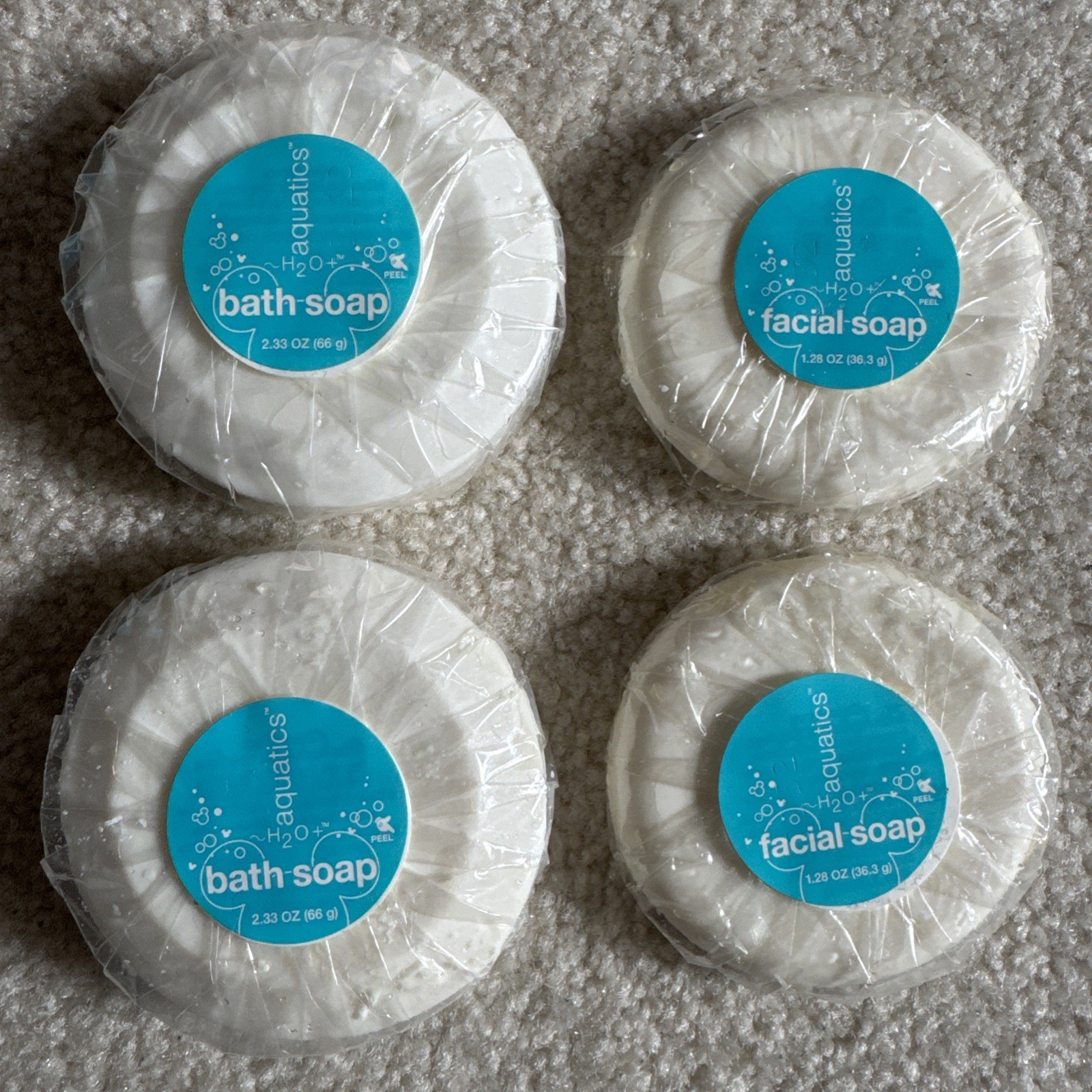Disney Resorts H2O Aquatics 2 Bath Soap Bars 2 Facial Soap Bars