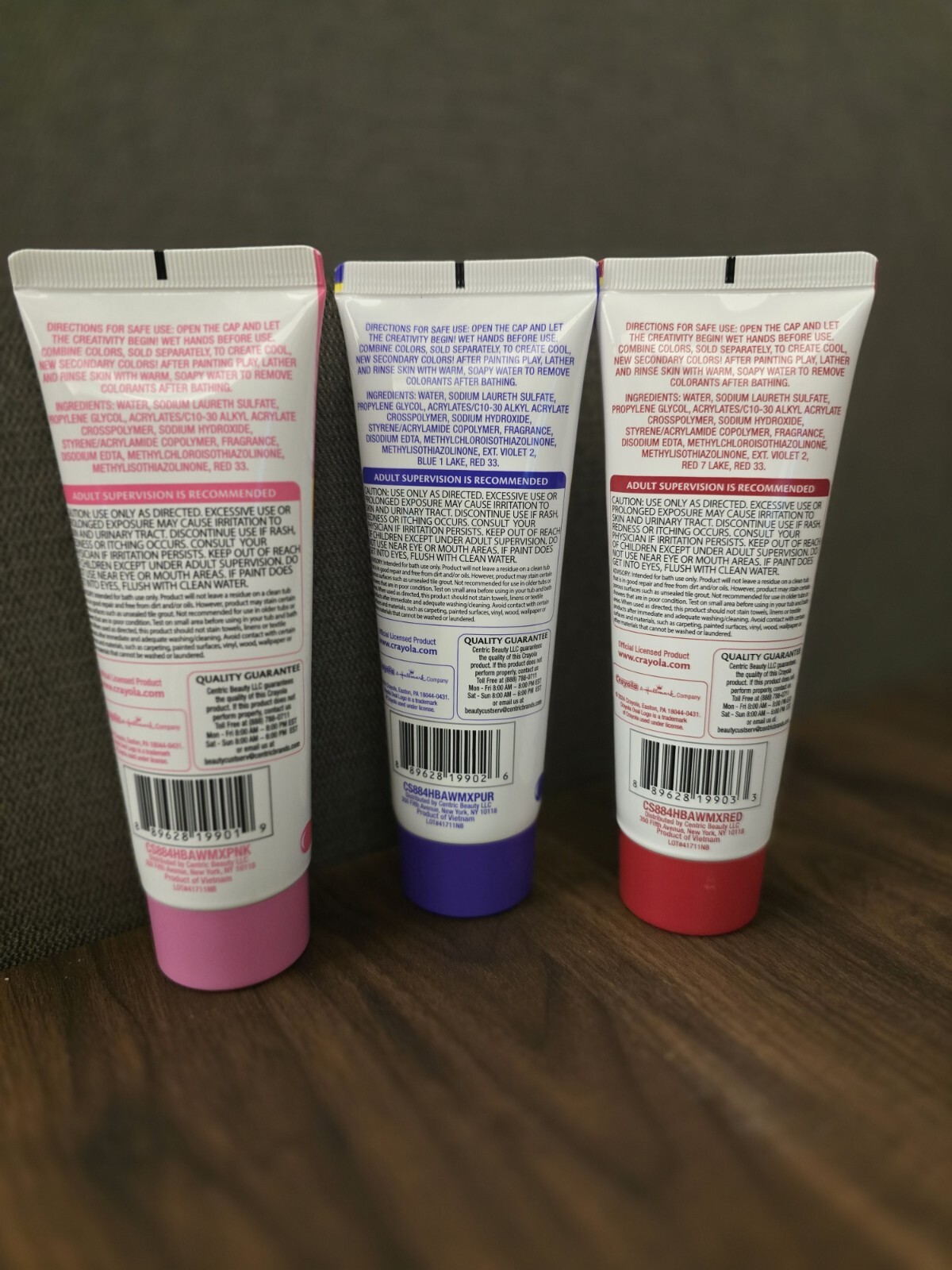 Crayola Bathtub Finger Paint Soap Flamingo Pink Royal Purple Radical Red New