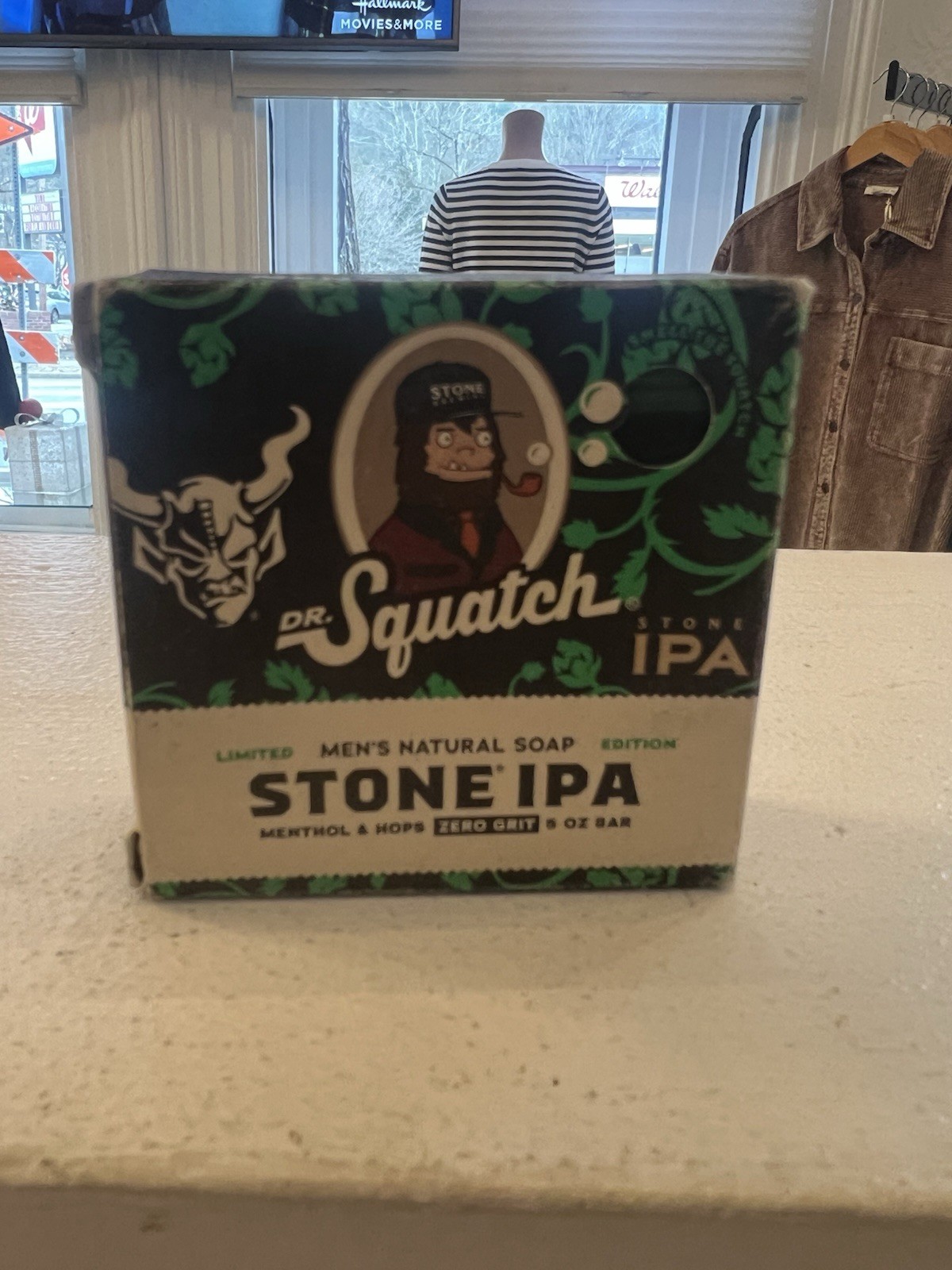 Dr. Squatch Limited Edition Stone IPA Menthol & Hops Zero Grit Mens Natural Soap
