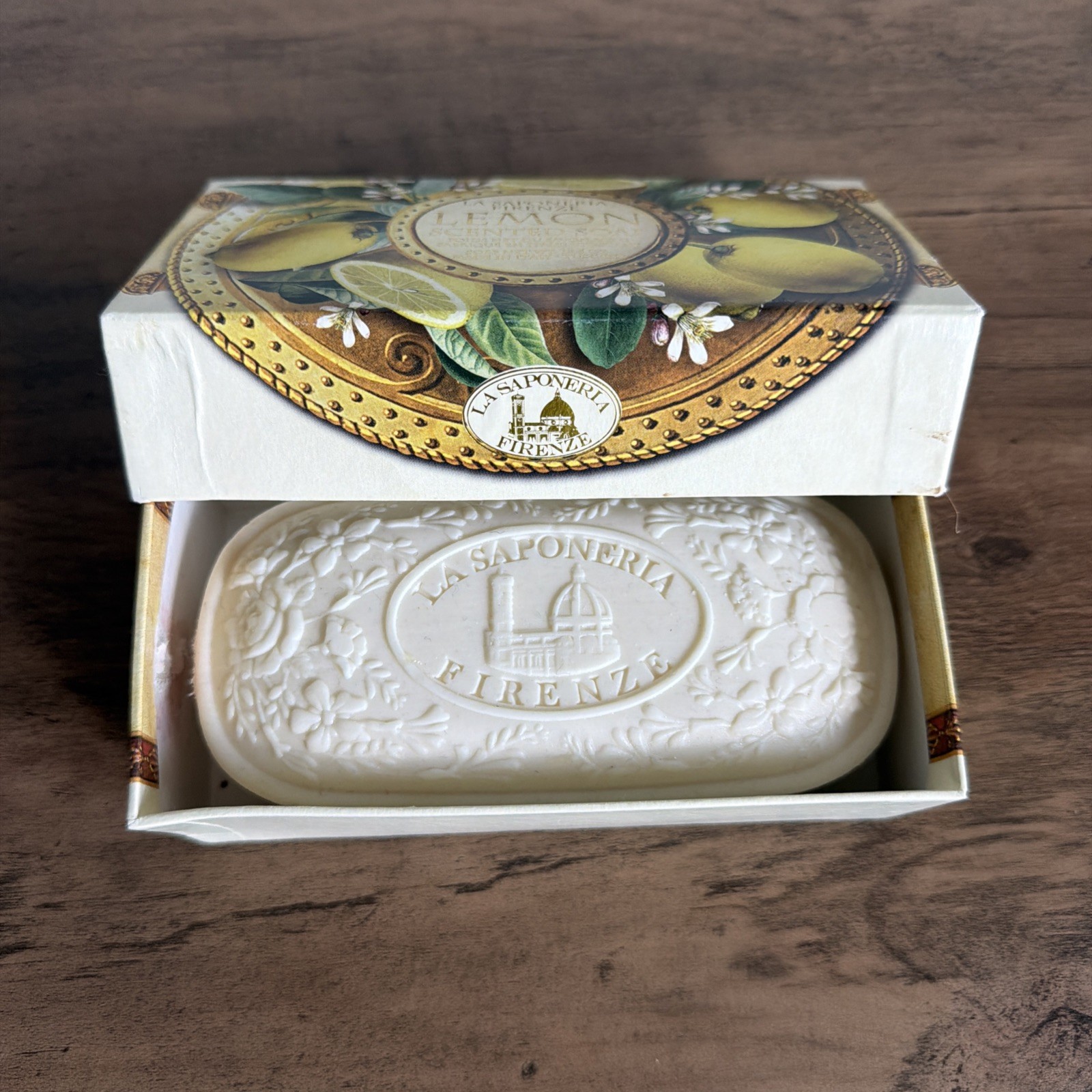 LA SAPONERIA FIRENZE LEMON SCENTED SOAP 10.5 oz / 300g Made in TUSCANY-ITALY