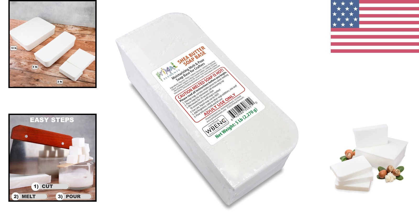 Versatile 5lb Shea Butter Glycerin Soap Base – Easy Melt and Pour Soap Making