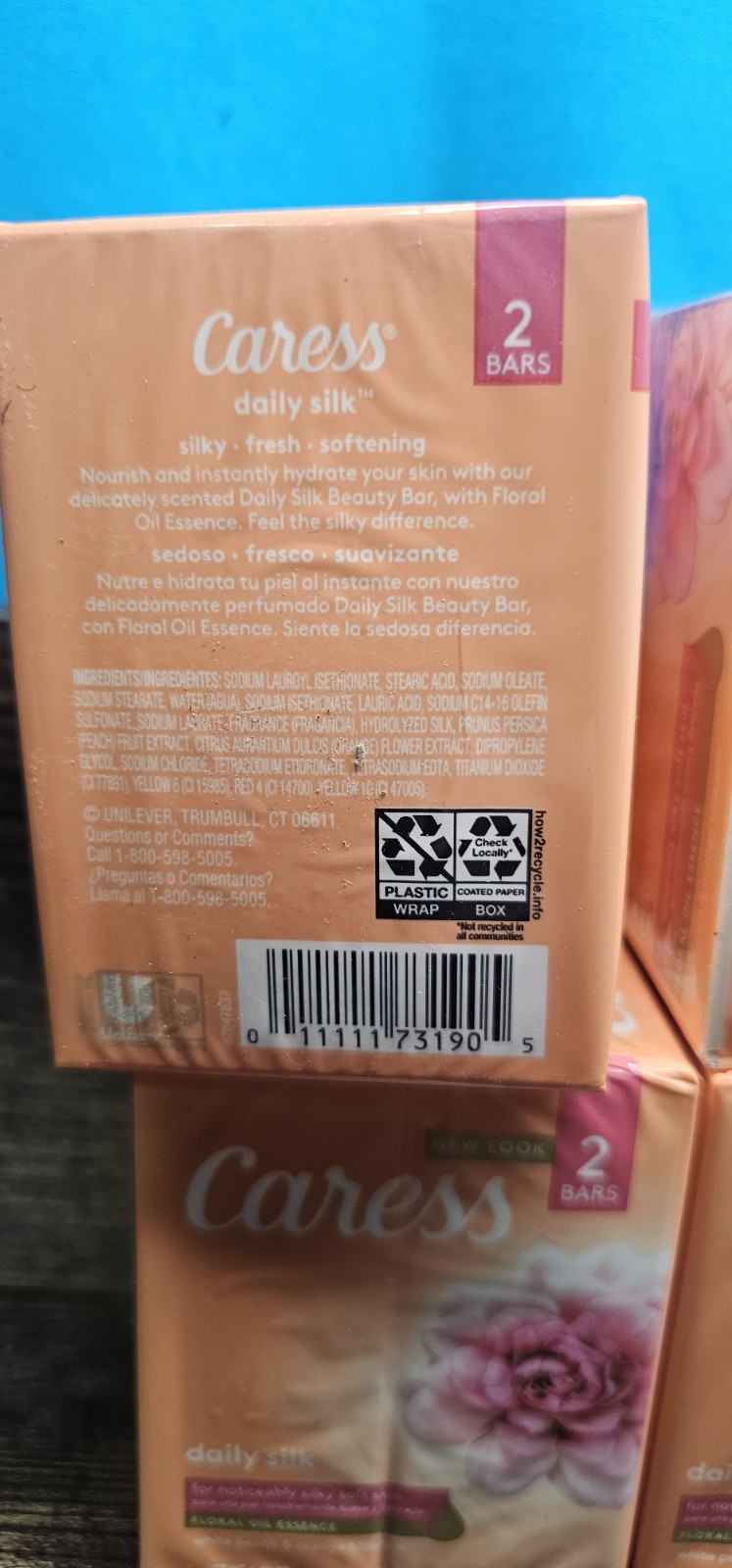 Caress Daily Silk White Peach & Orange Blossom Beauty Bars, 3.75 Oz Ea., 12 Bars