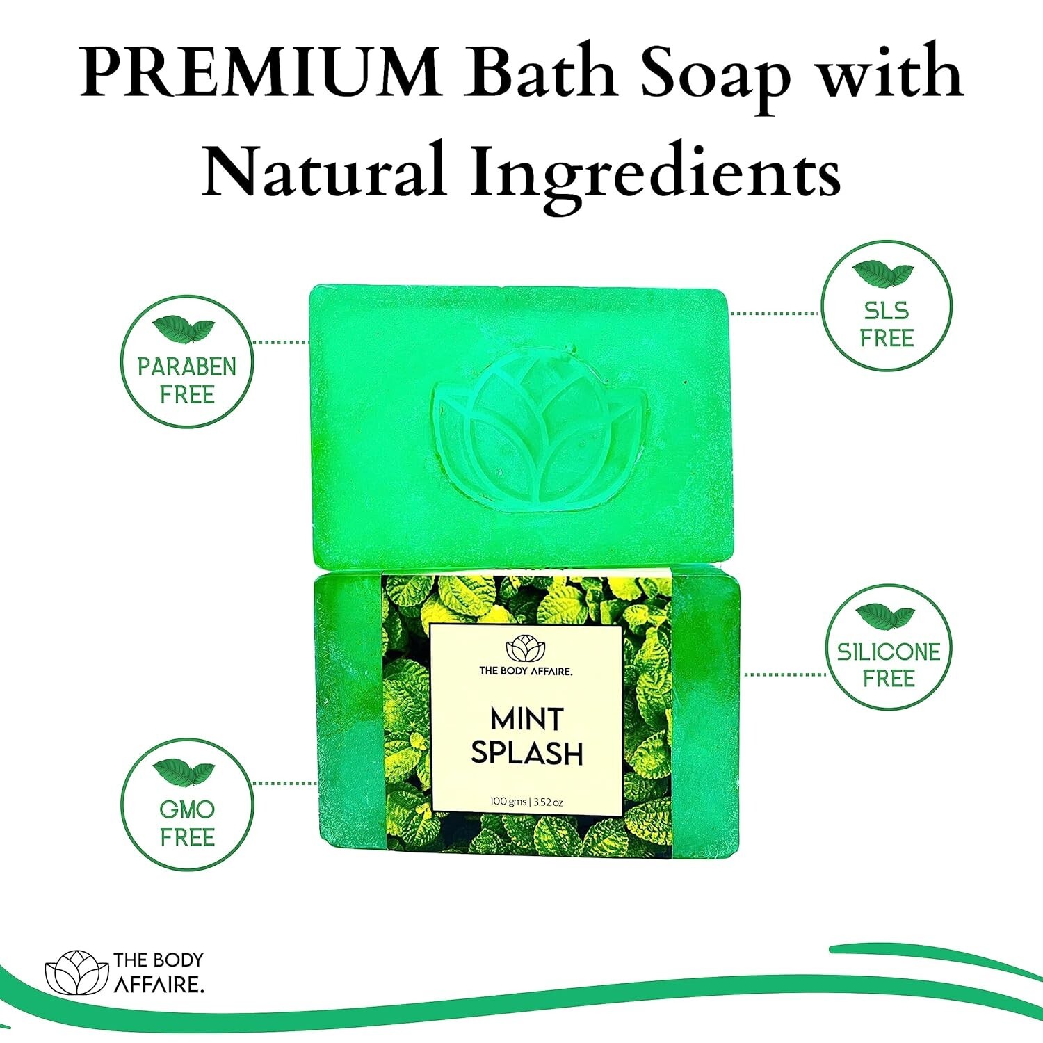 FORGANIK MINT SPLASH Handmade Soap by The Body Affaire 100gm For Men & Women