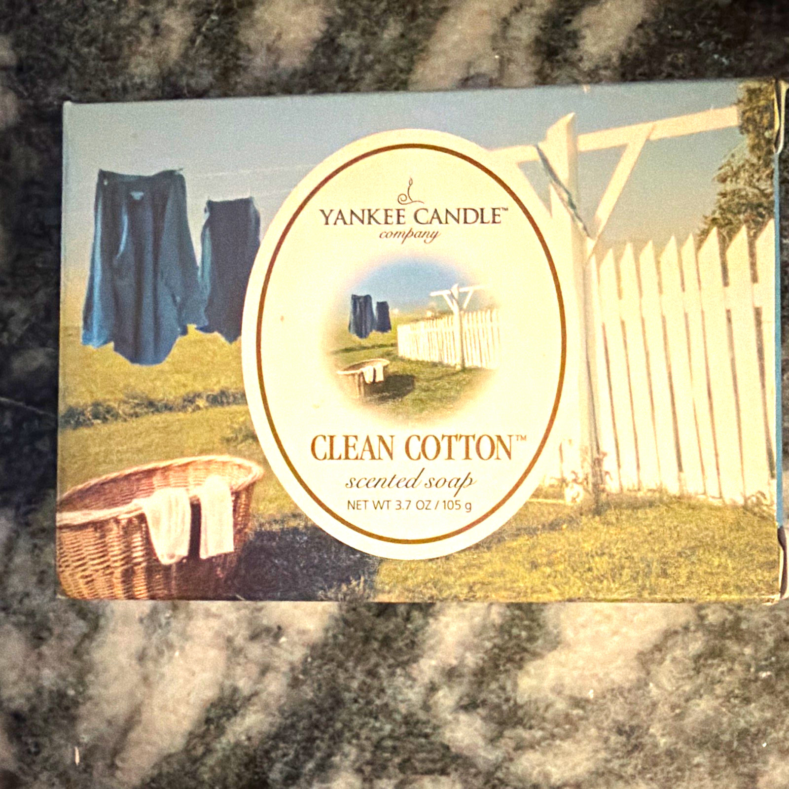 Yankee Candle Clean Cotton Soap Bar Hypoallergenic 3.7 oz HTF Rare Vintage