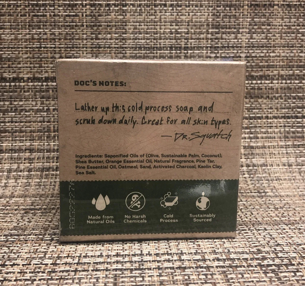 Dr. Squatch Bar Soap Pine Tar, Spearmint Basil – Two Scents LOT of 4 – 5oz Bars
