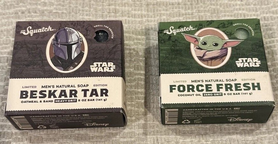 Dr Squatch Star Wars O.G. Mandalorian Set – 1 bar each Beskar Tar & Force Fresh