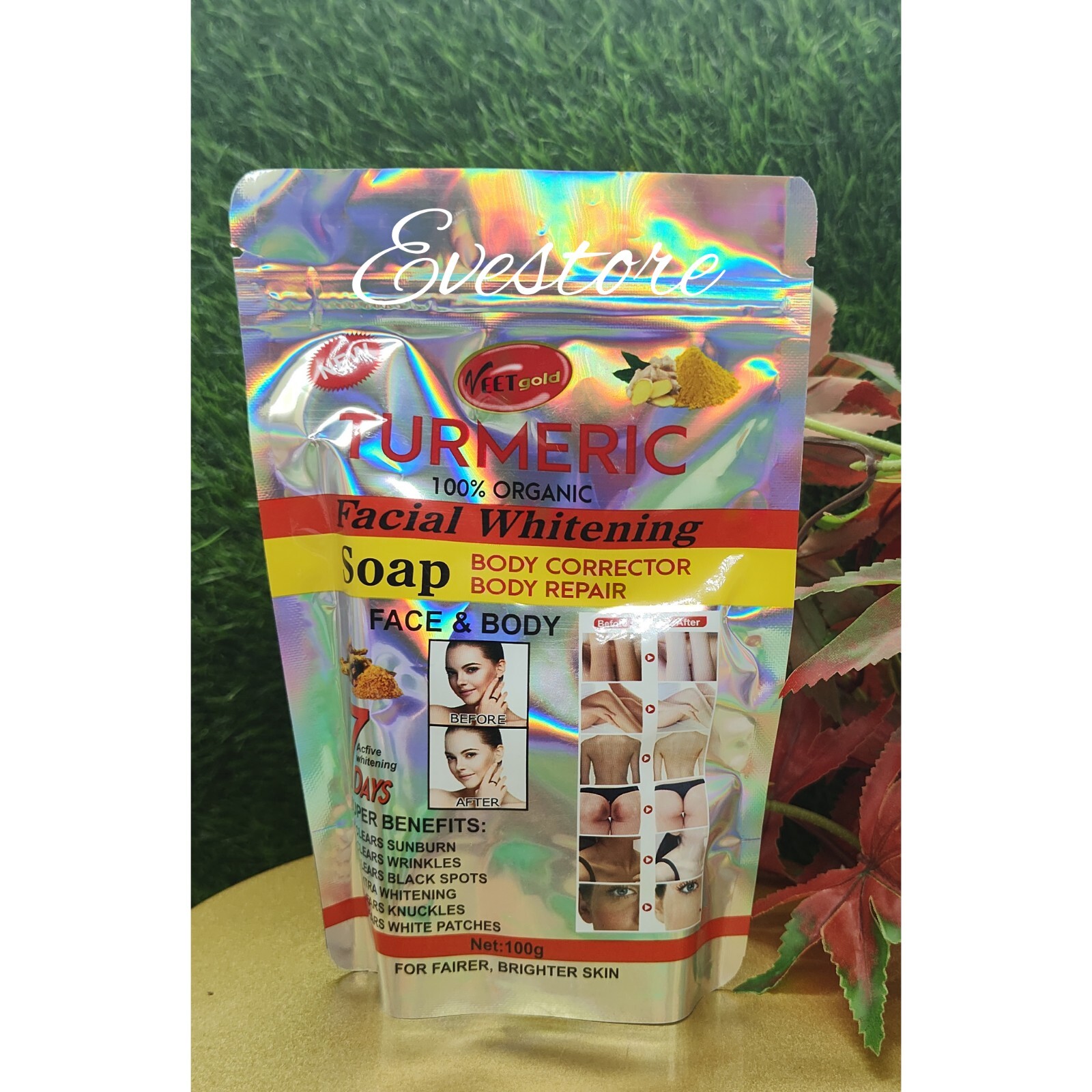 Veet Gold TURMERIC Face & Body Whitening, Corrector And Repair Soap
