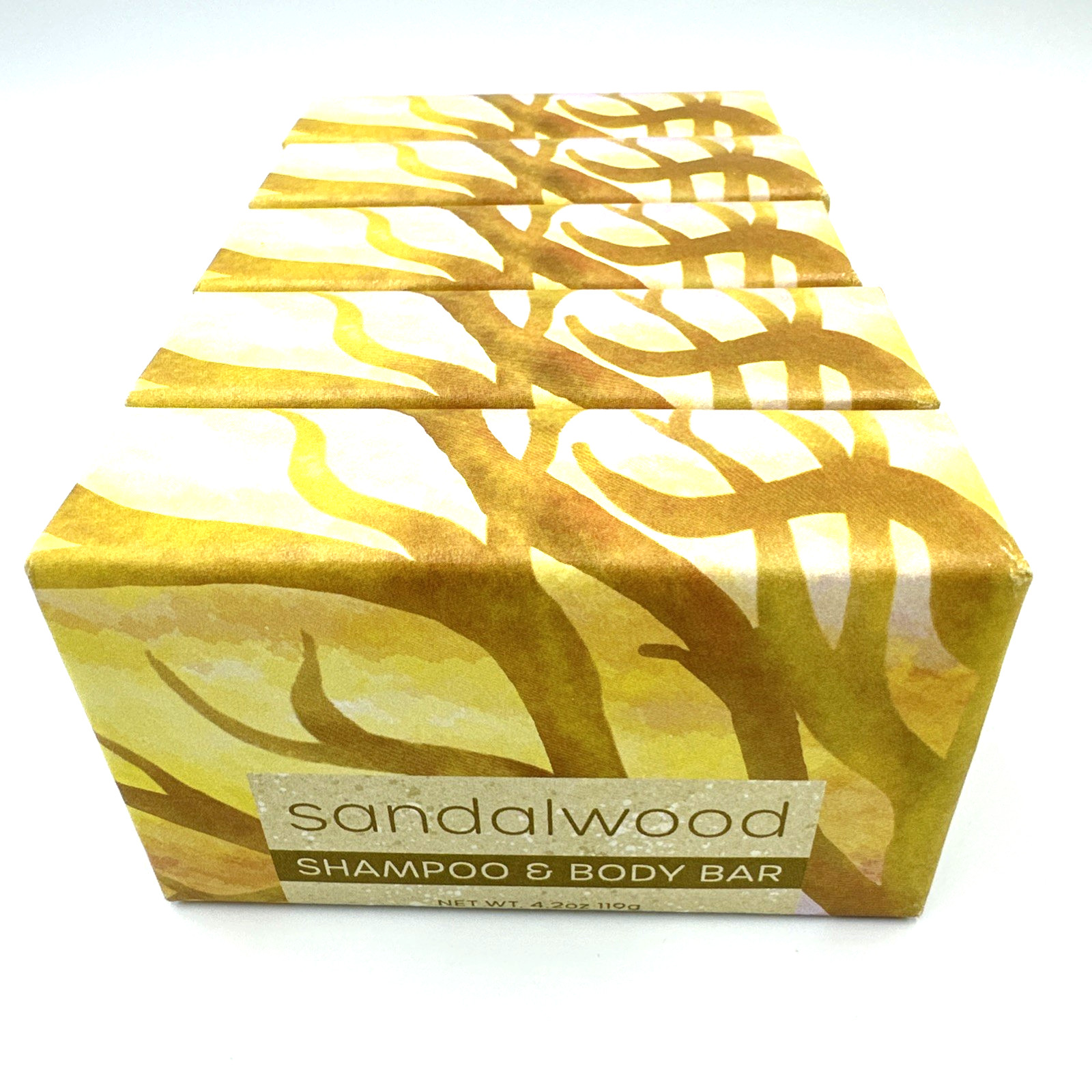 Greenwich Bay Sandalwood Shampoo & Body Bar Lot Of 5 (4.2oz Each) 3.5 x 2 x 1 In