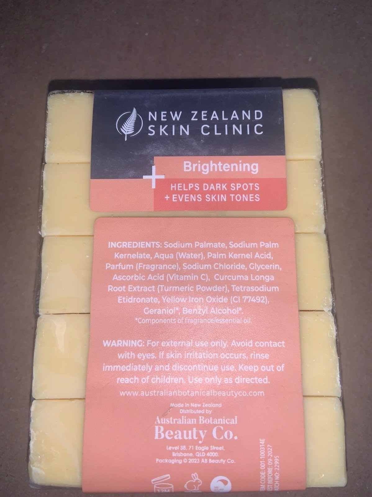 3x Of 5 Pack Vitamin C Turmeric Brightening Soap 3.52 Oz New Zealnd Skin Clinic