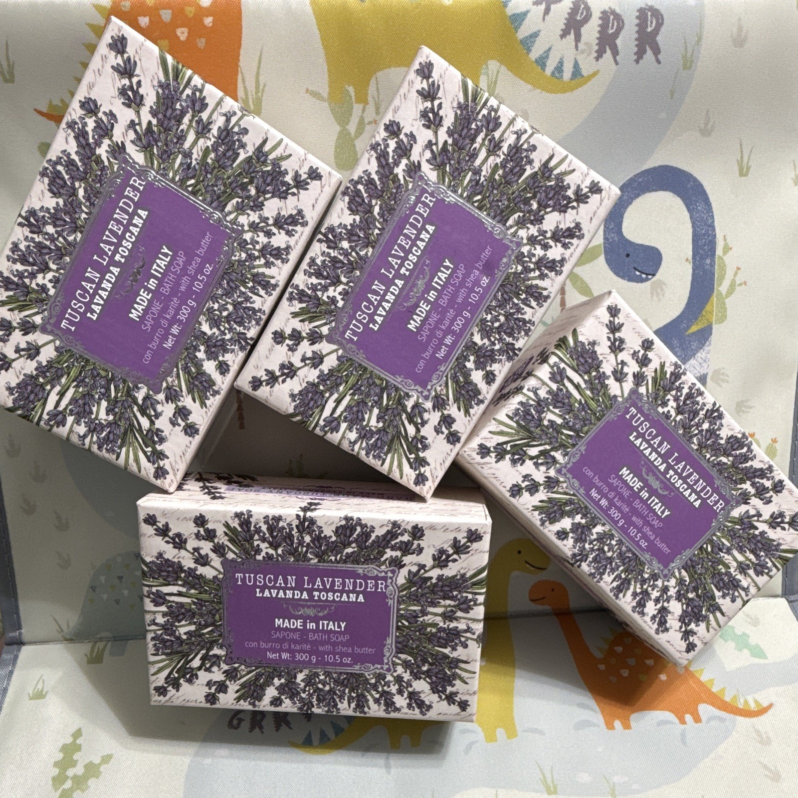 Indulge in Luxury: 4-Pack La Florentina Tuscan Lavender Shea Butter Soap 10.5 oz