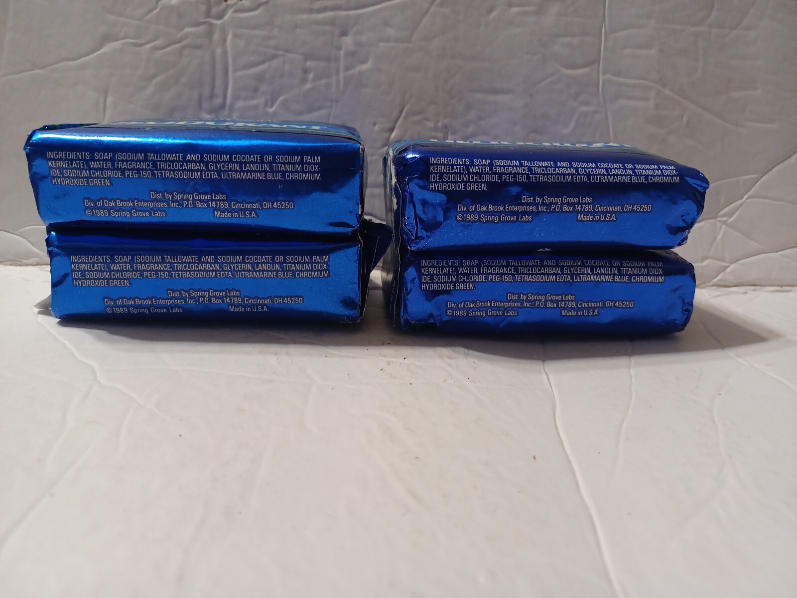 2-2 Pack Spring Grove Blue Marbleized Deodorant Soap 5 oz Each Bar