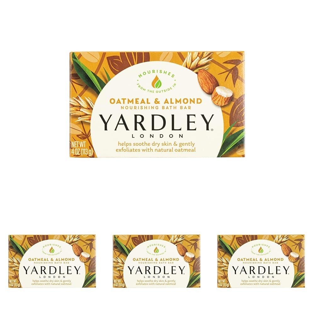 Luxury Oatmeal & Almond Bar Soap – 4 Pack, 4 Ounces Each – Moisturizing Essence