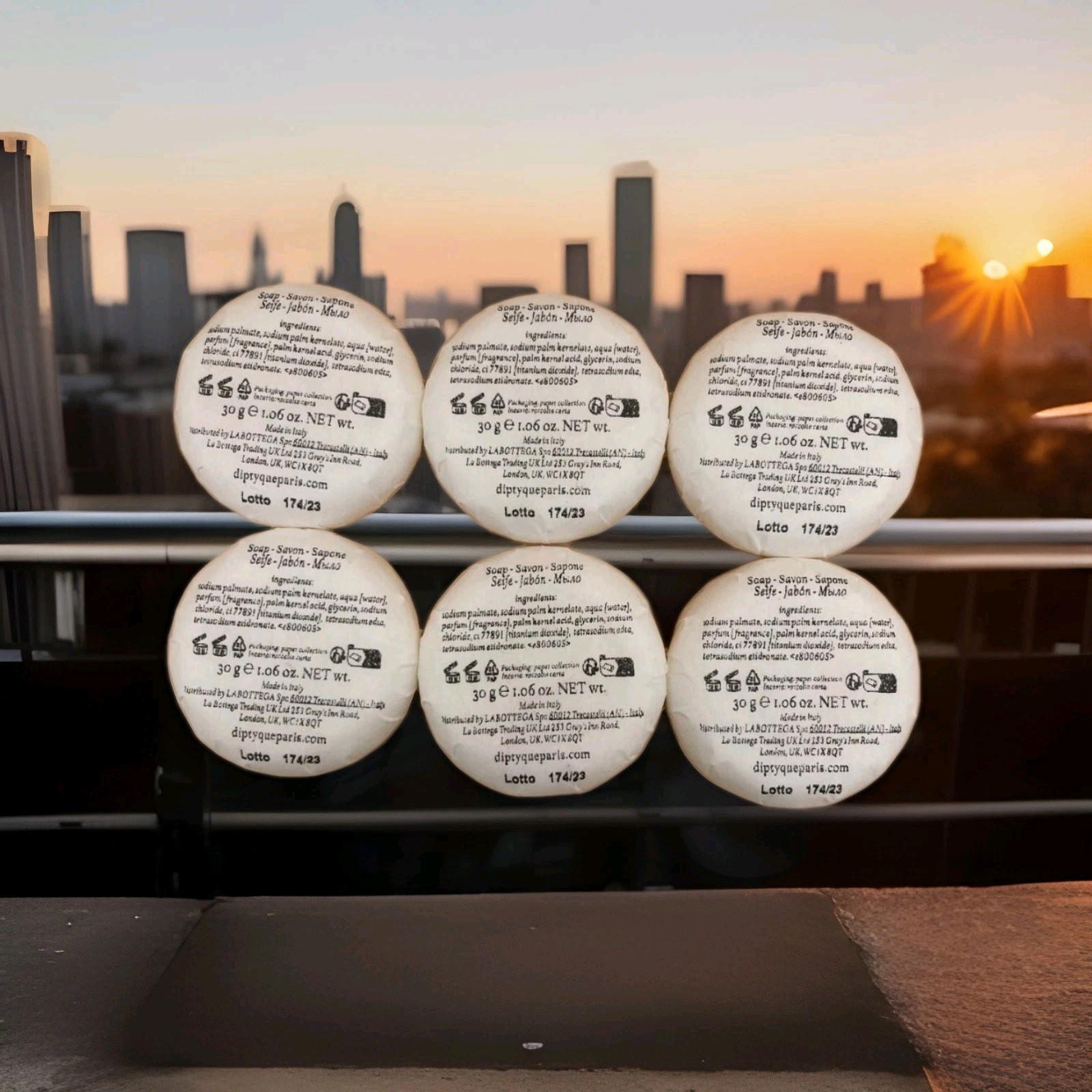 NEW Set of 6 Diptyque Philosykos Round Soap Bar 30g/1.06oz each – Saint Germain