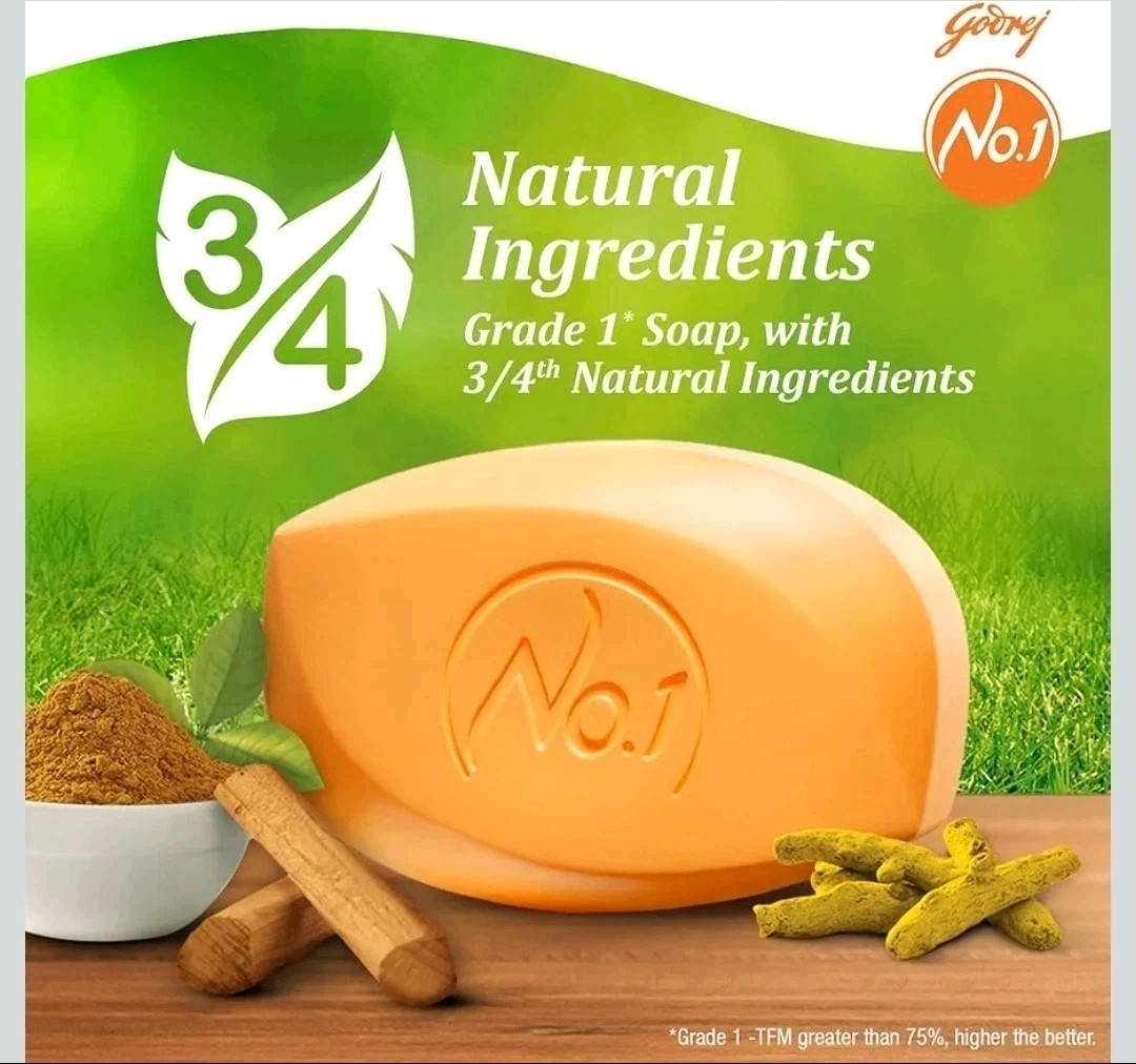 Godrej No1 Sandal and Turmeric Soap 150gm 3 Pack