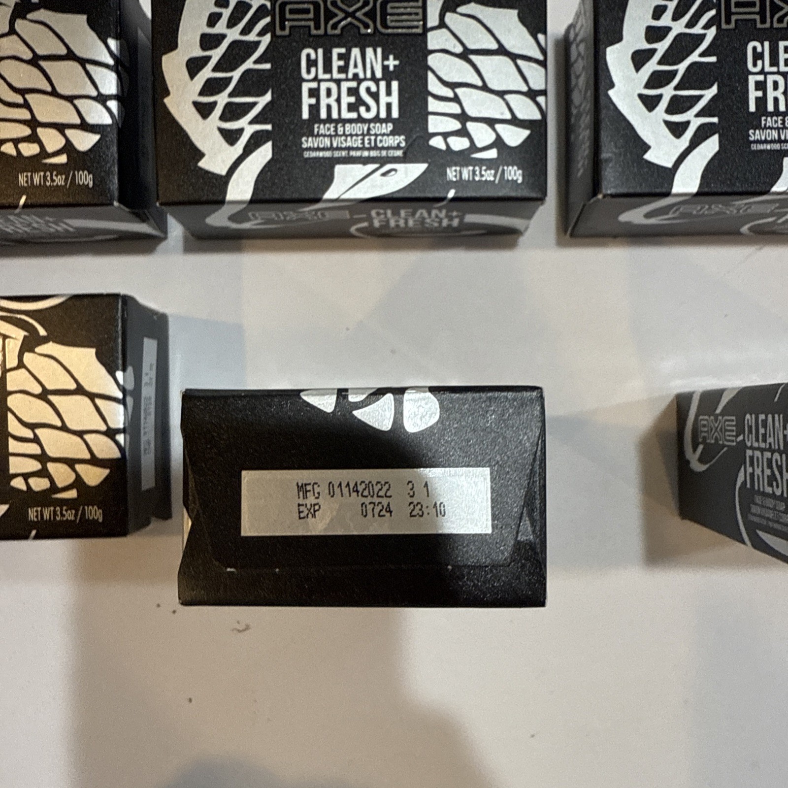 NEW! Case Of 6 Bars Of Axe Clean & Fresh Face & Body Soap 3.5oz Each Bar