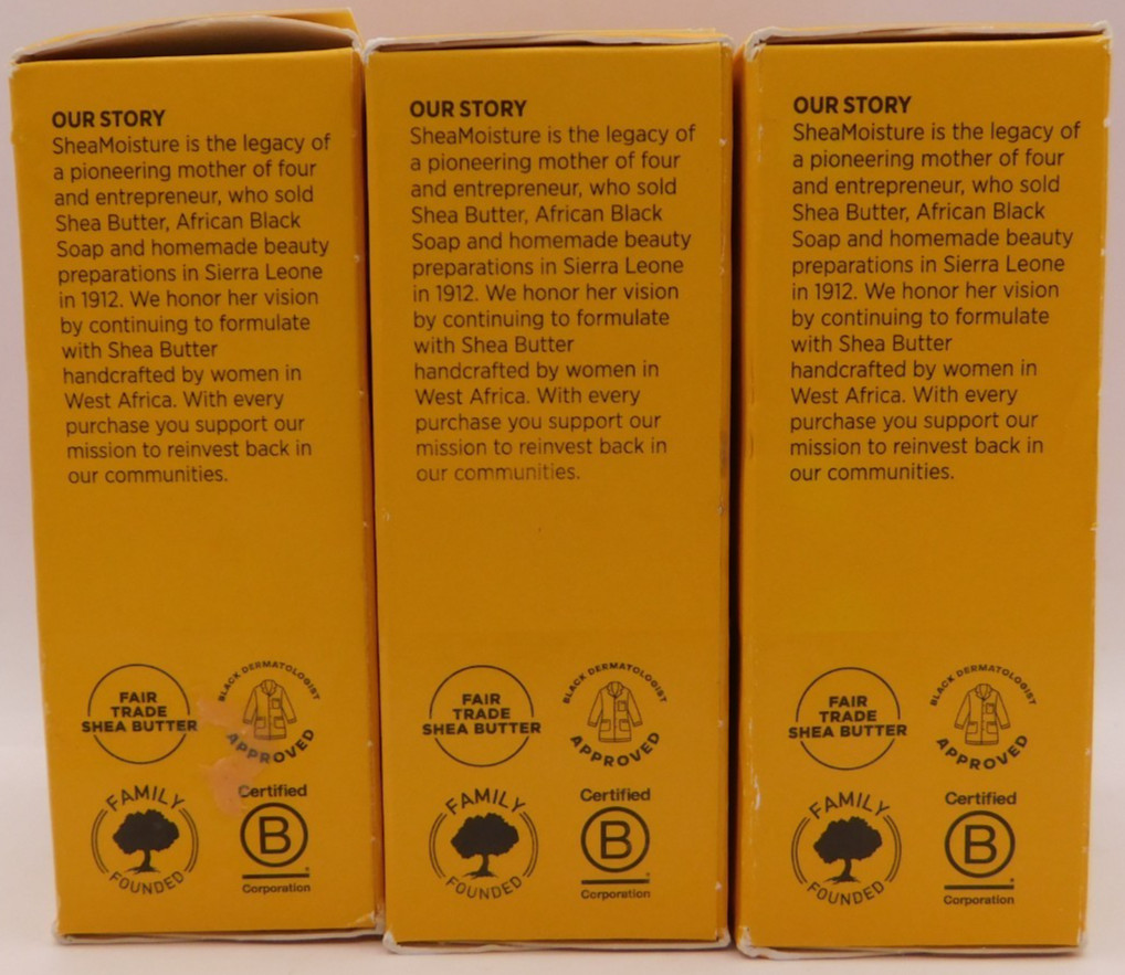 3PK Shea Moisture Raw Shea Butter Deeply Moisturizing Bar Soap 8oz EACH New