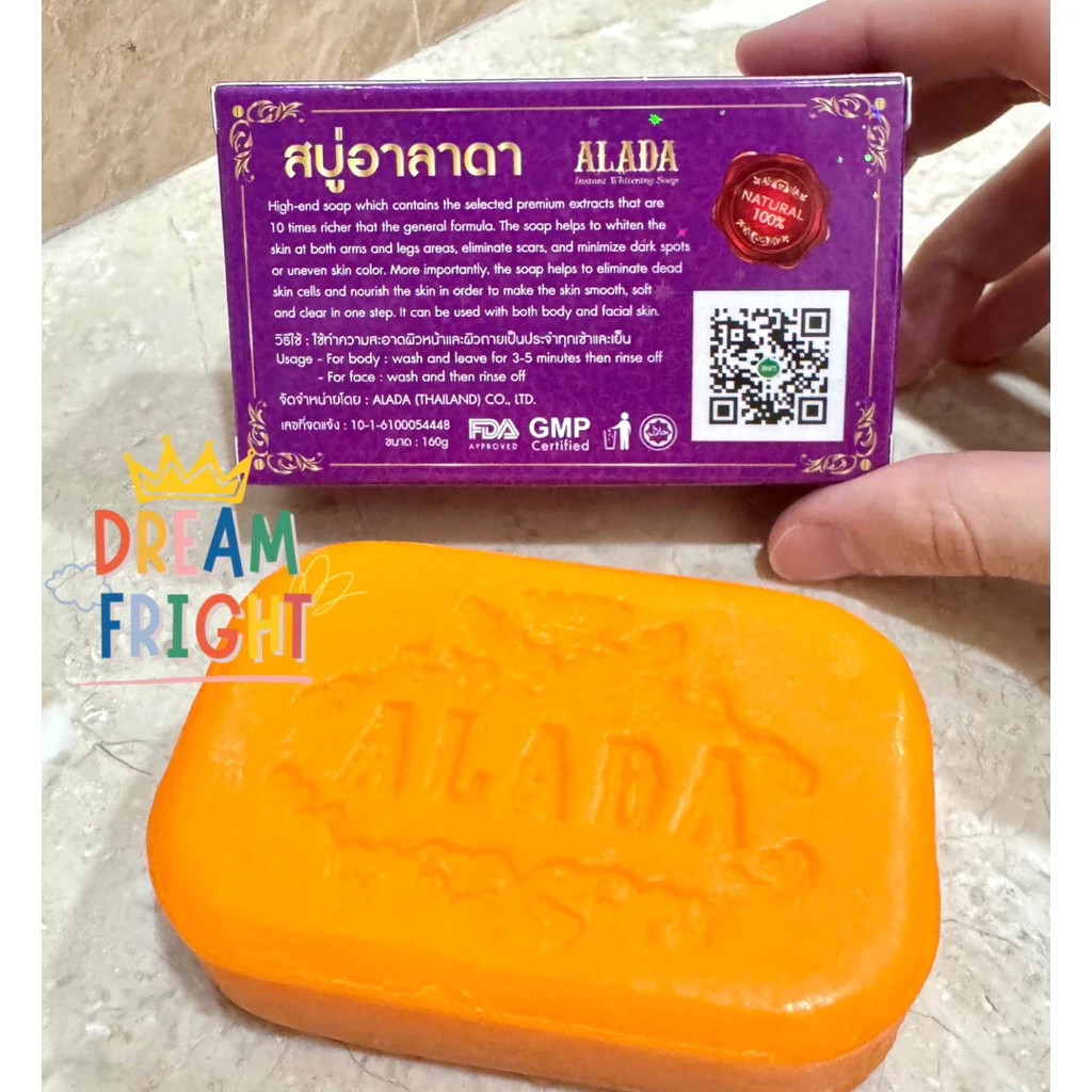 3X Alada Whitening Soap Naturally Brightening Natural Extract Face & Body 160g