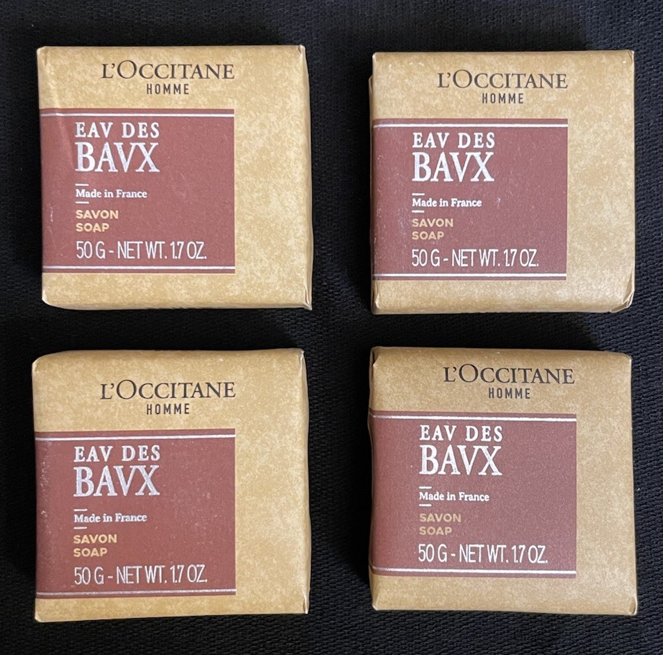 NEW Lot Of 4 – L’OCCITANE Eau des Baux Bavx Perfumed Soap 1.7 Oz. Each