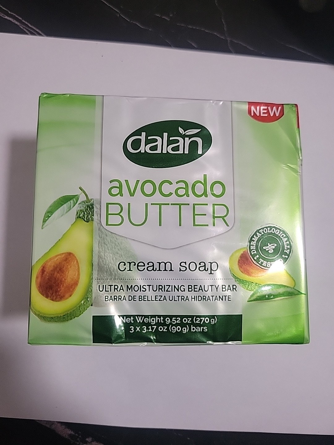 Dalan Avocado Butter Cream Soap Bar, 3 Bars x 3.17oz Each