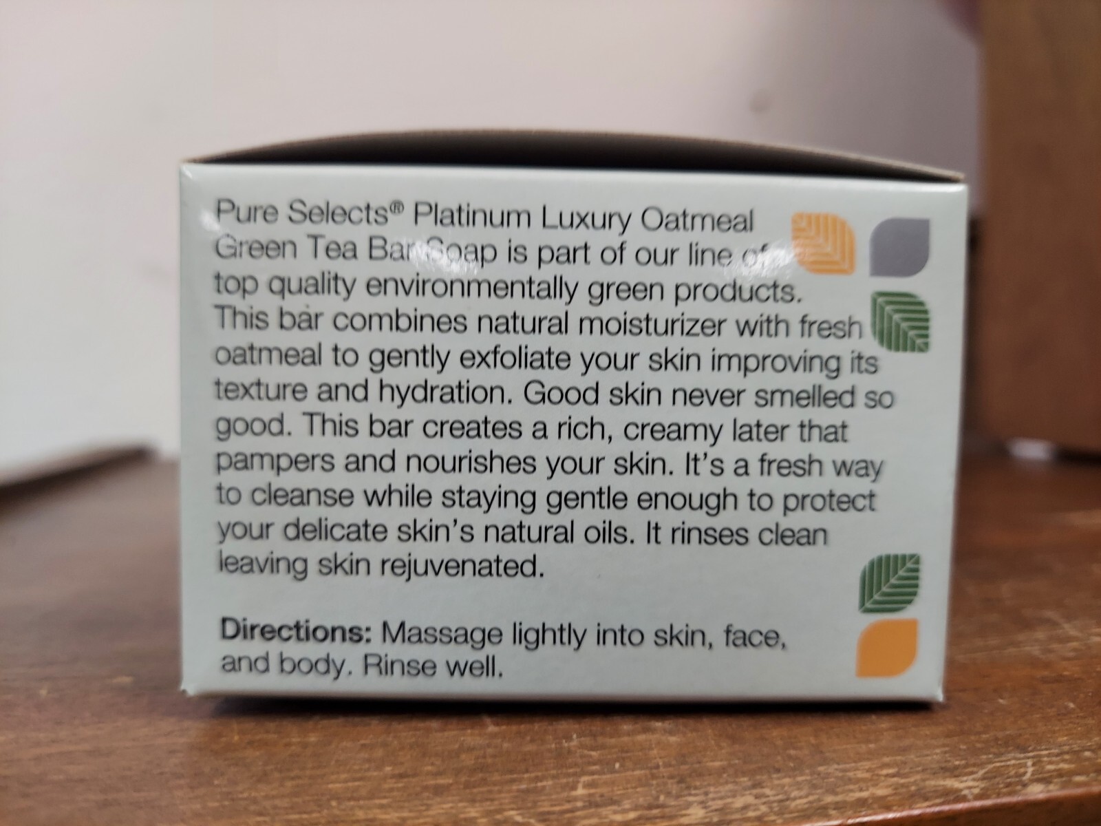 Pure Selects Green Tea Platinum Luxury Bar Soap Six (6) 3 oz Bars New NRFB