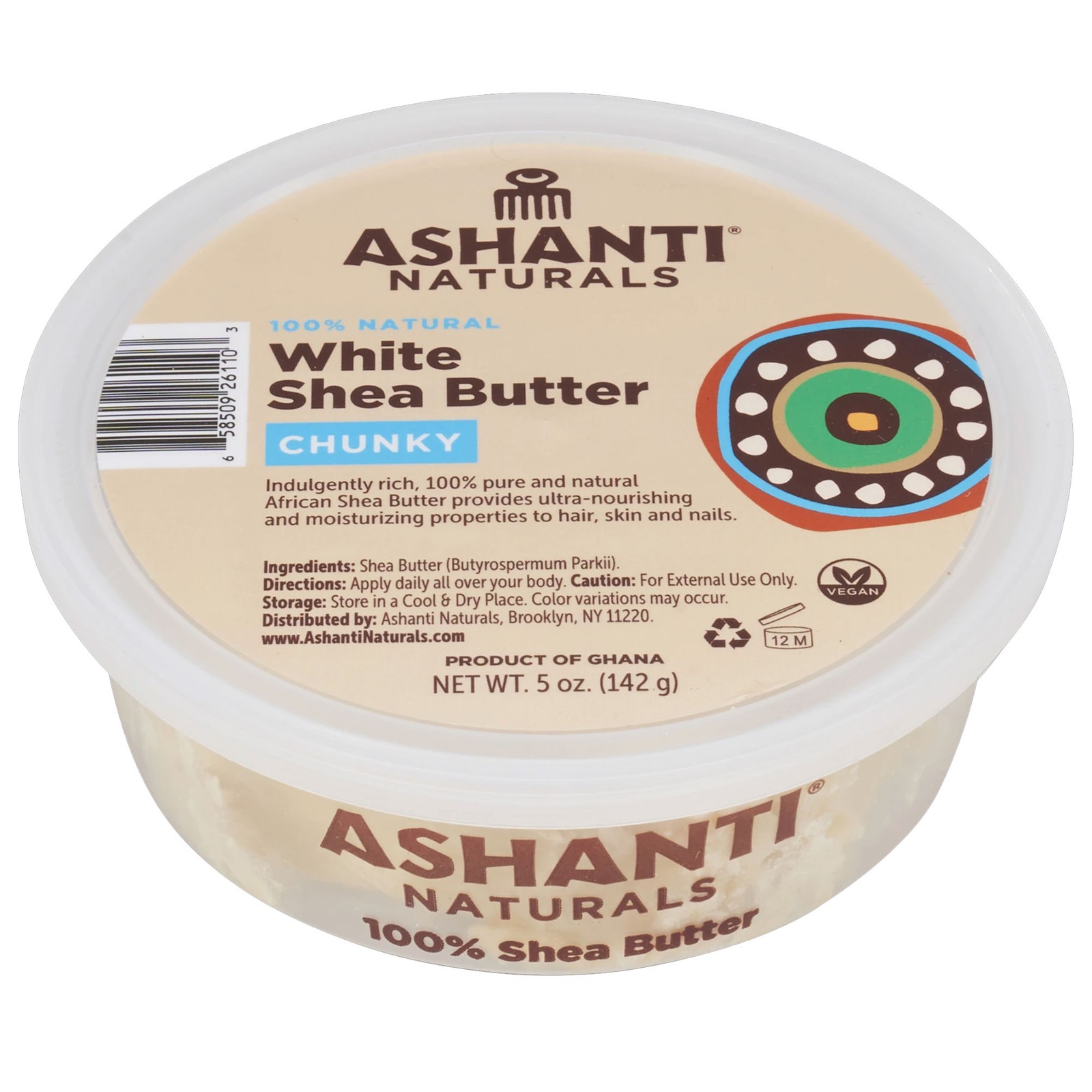 Ashanti Naturals White Shea Butter 5 Oz Pack of 12