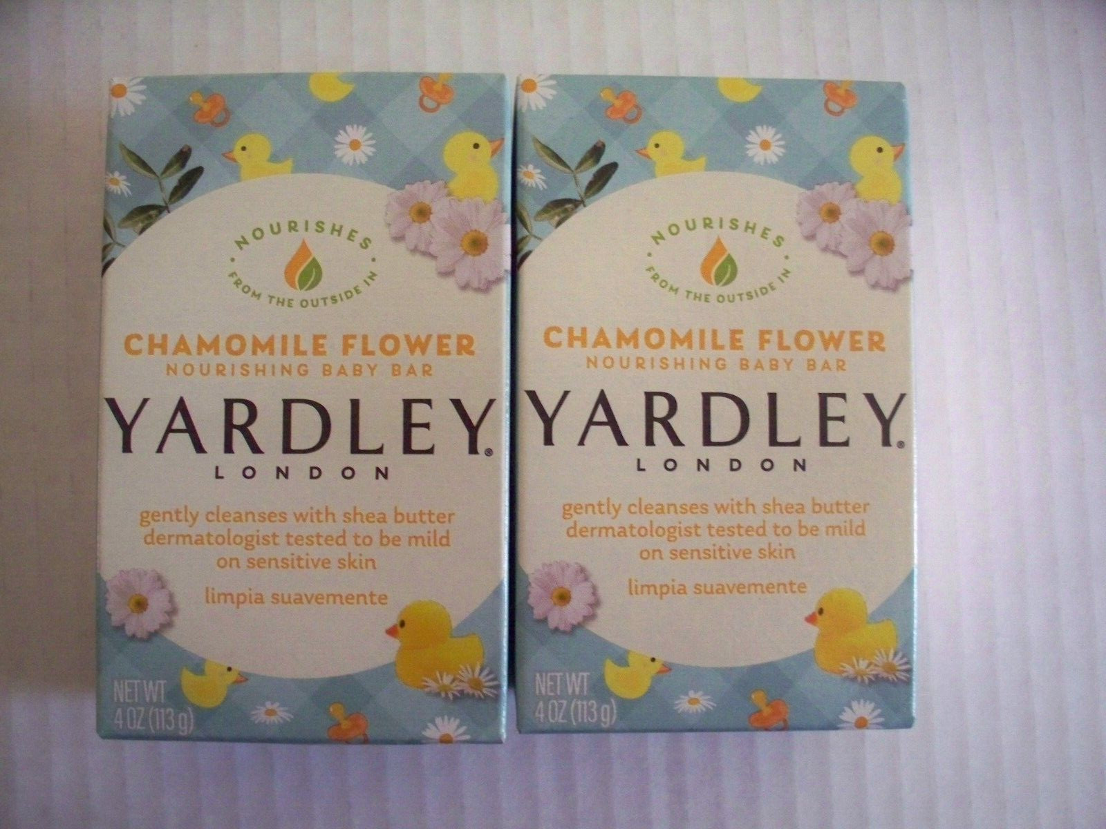 Yardley London Chamomile Flower Soap Nourishing Baby Bar Soap 4 oz 2 PACK
