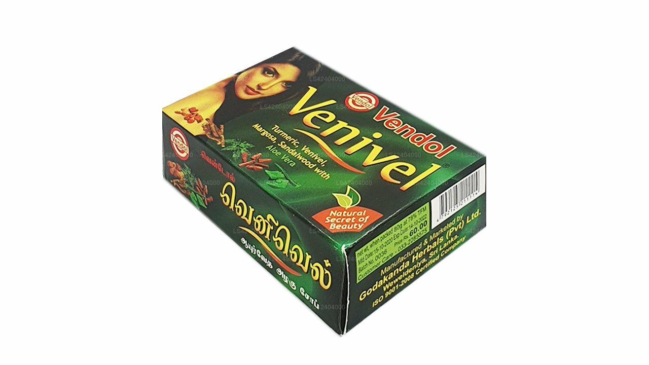 2 x 80g Vendol VENIVEL Herbal Ayurvedic Natural Beauty Soap from Sri Lanka