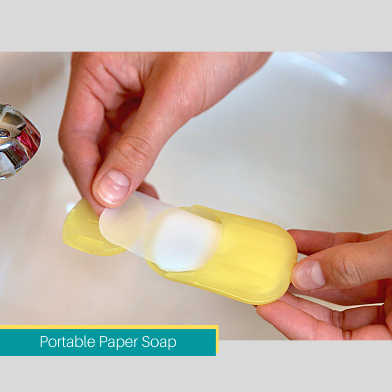 Portable Hand Paper Soap 30 Packs (600 Sheets)