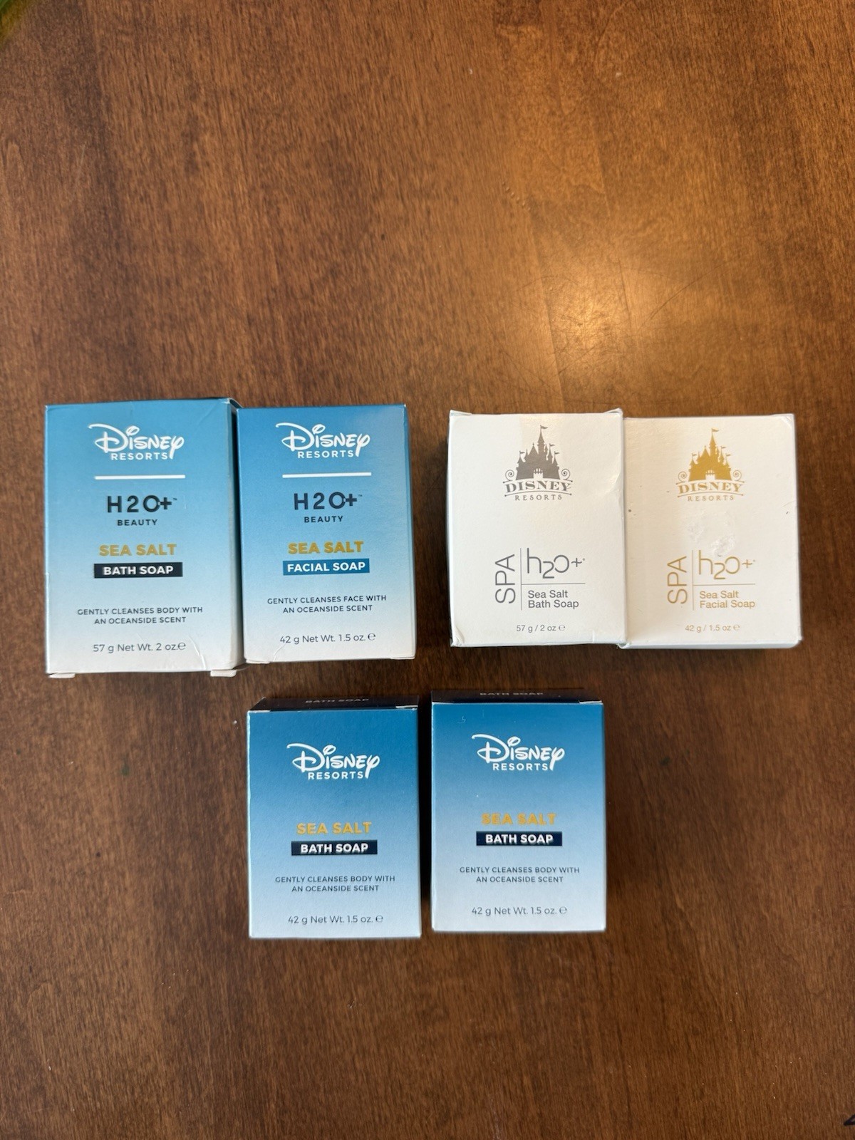 Disney H2O+ Sea Salt Soap Lot of 6 Bath & Facial Bars Resort Spa Toiletries NEW