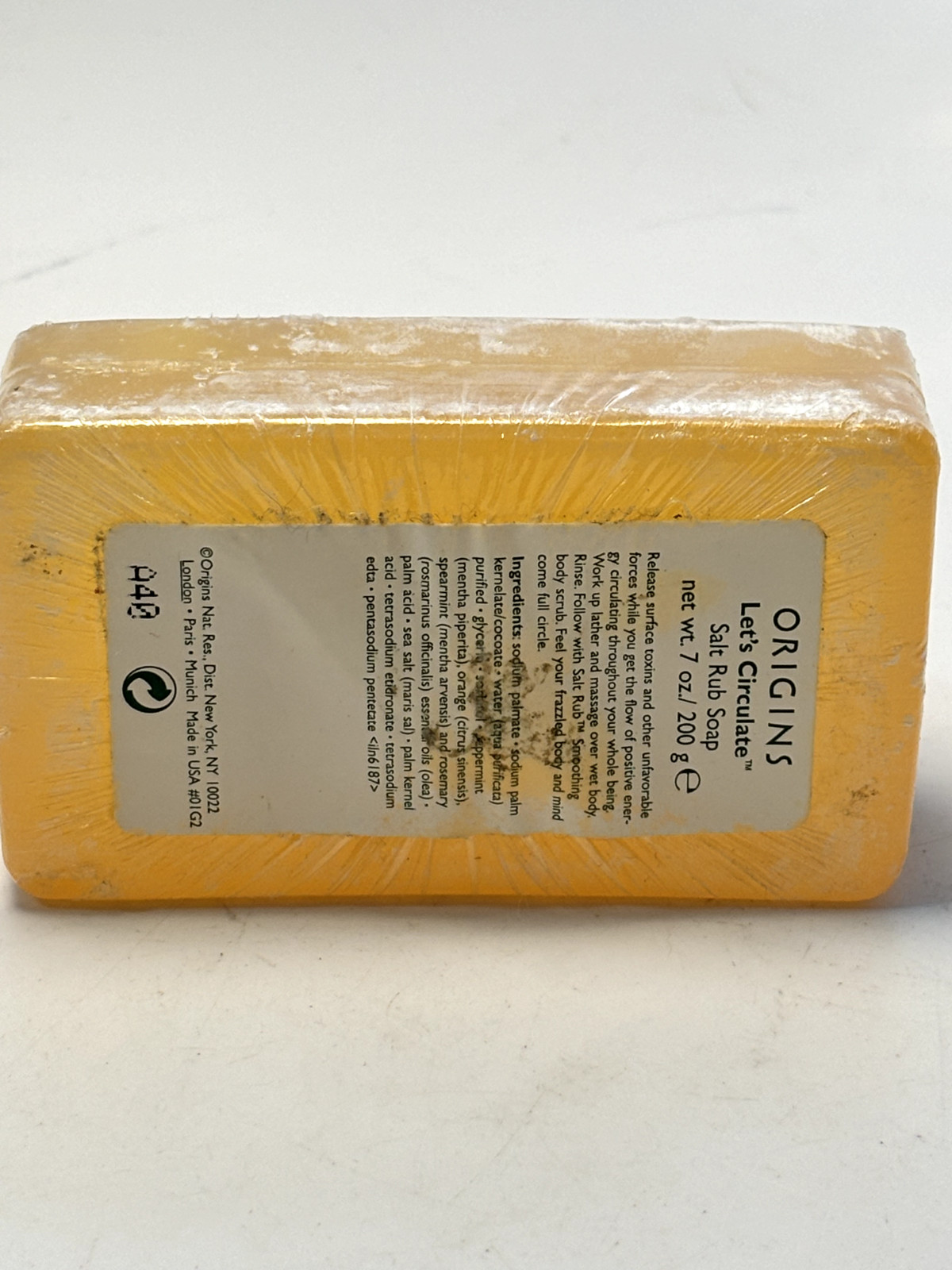 Origins Let’s Circulate Salt Rub Soap Bar 7oz 200g Soap Sealed EXTREMELY RARE