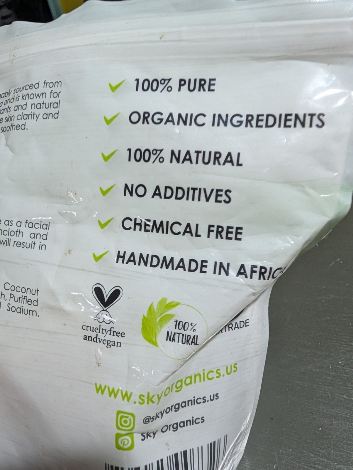 Sky Organics All-Natural African Black Soap – Brown 1lb New Package Opened