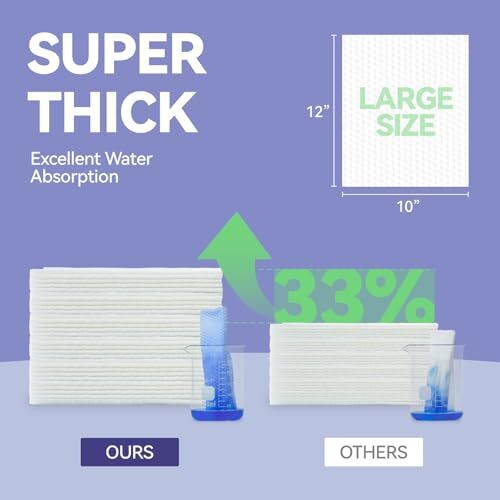 Disposable Face Towels, 10″×12″ XL Face Towelette 10“ X 12″ -50 count-1pack