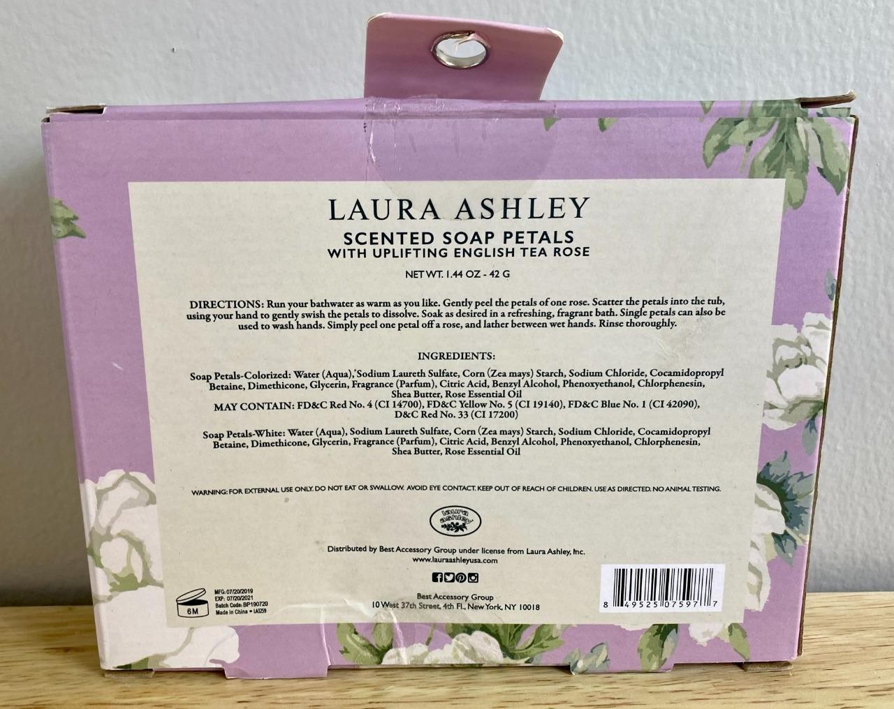 NEW Laura Ashley Scented Soap Petals English Tea Rose