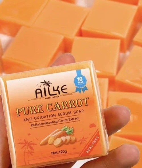 Pure Carrot Soap 120g – Brightening Serum Soap for Face & Body Radiance