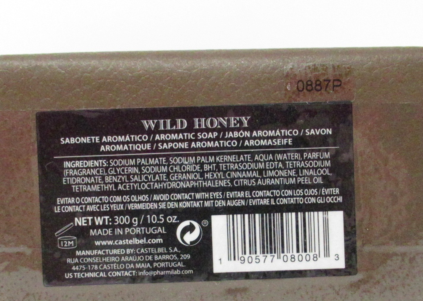 Castelbel Luxury Men’s Bath Bar Soap HONEY Scented Large 10.5oz LTD Editions