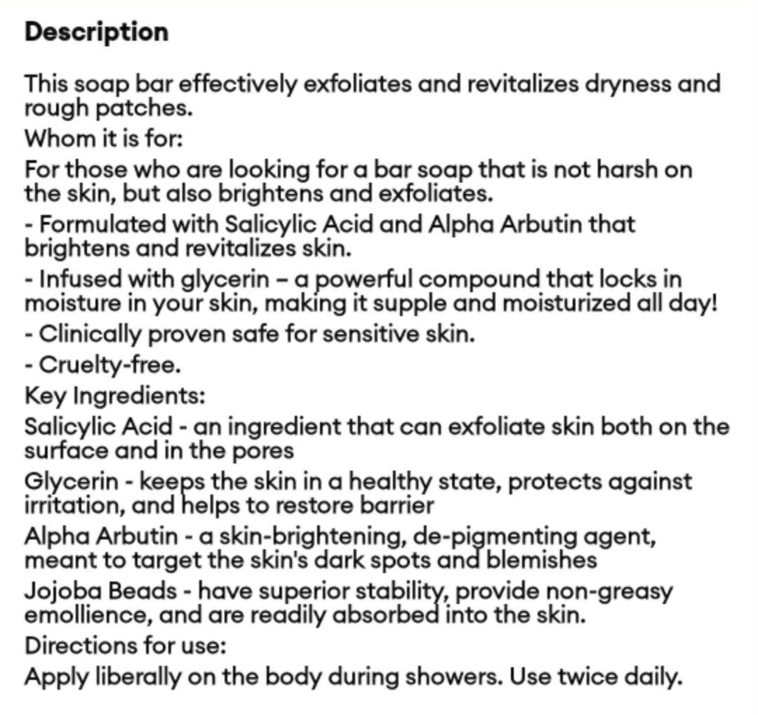 3-PC Belo Essentials Smoothening Whitening Body Bar 90g