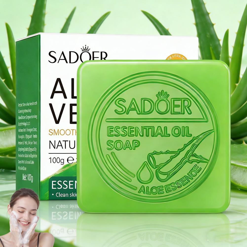 Premium Soap SADOER Natural Aloe Vera Smooth Cleansing 100g – Distillates Pla…